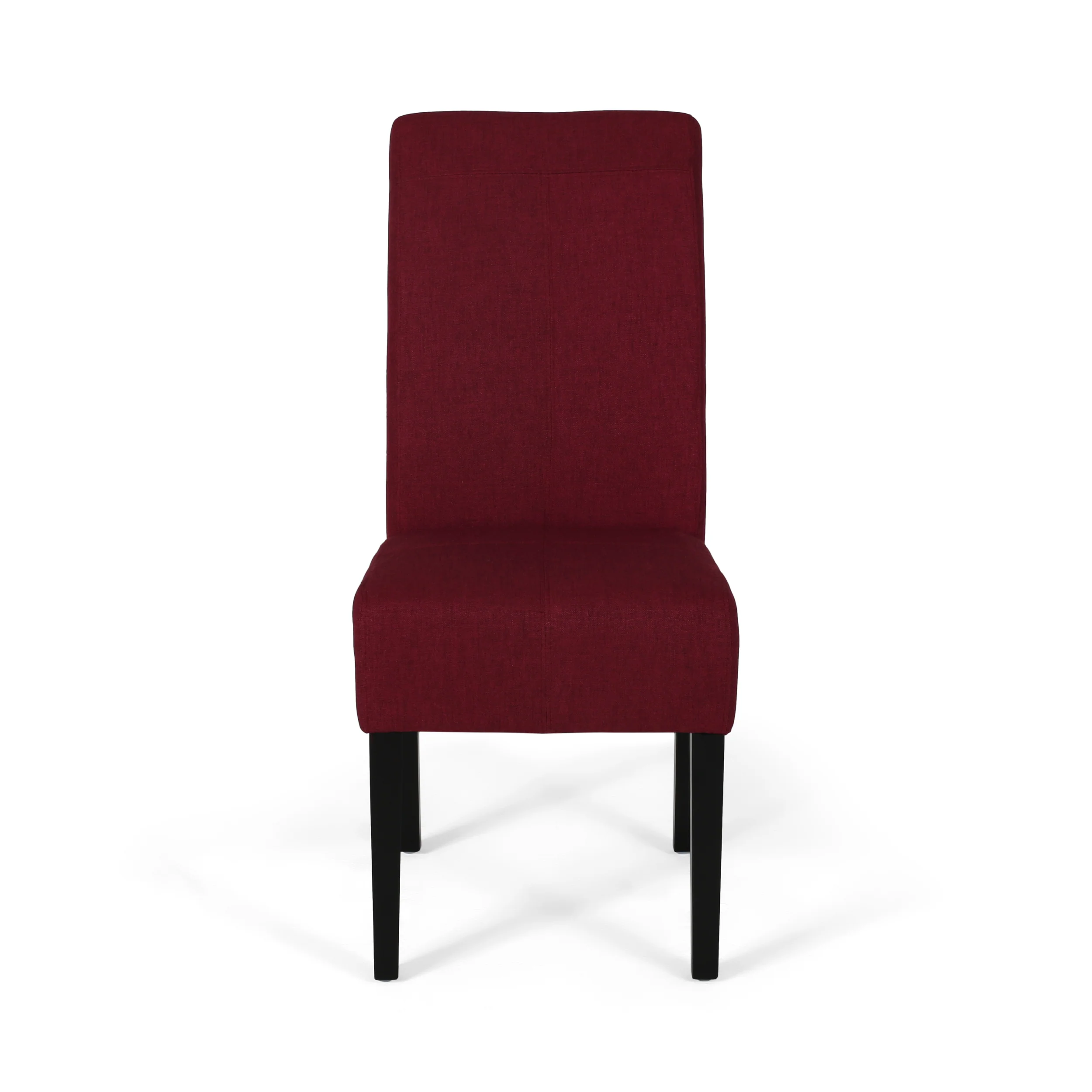 Raphael Wooden Dining Chairs (Set of 2), Deep Red and Dark Brown Finish - furnishings