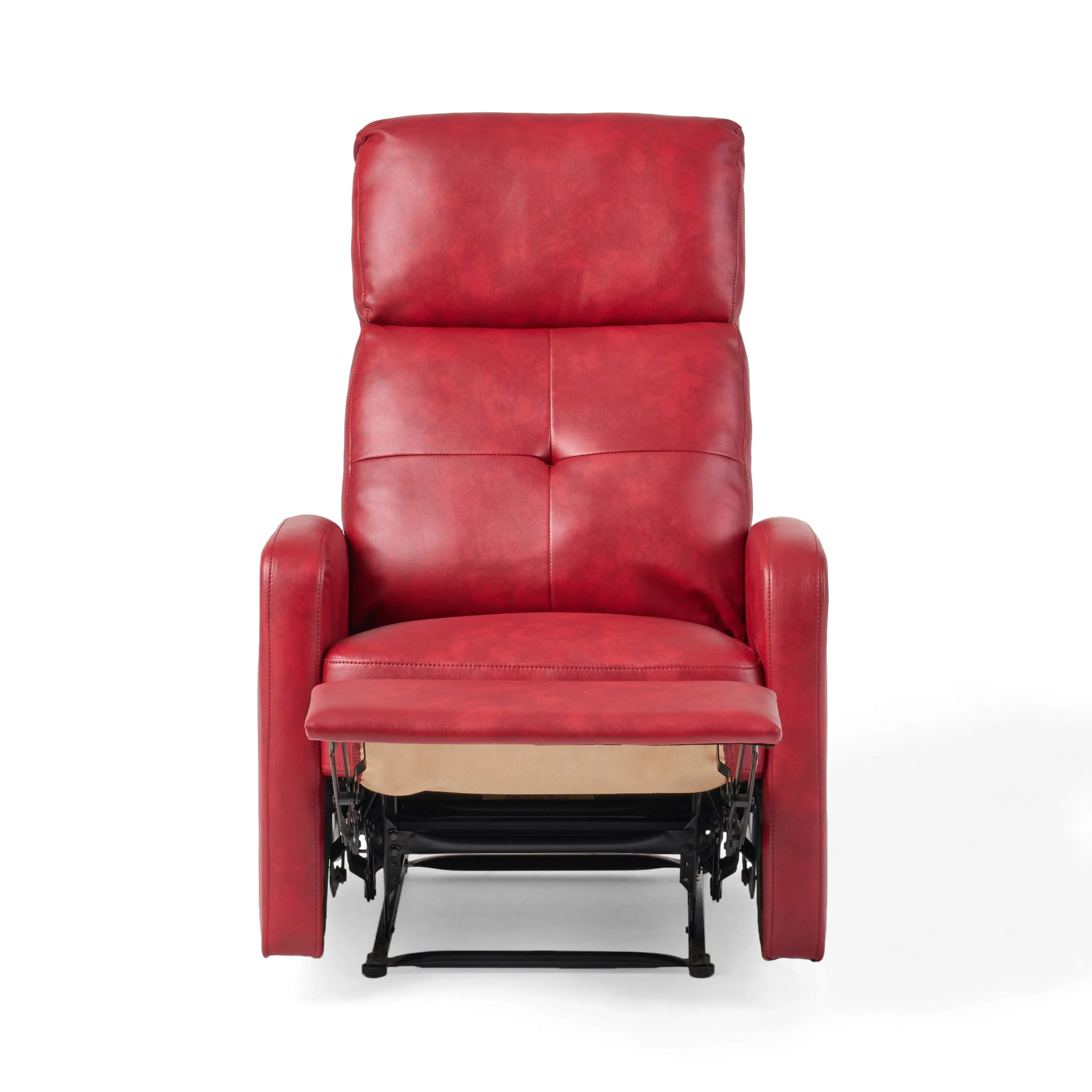 Teyana Contemporary Pillow Top Leather Recliner - furnishings