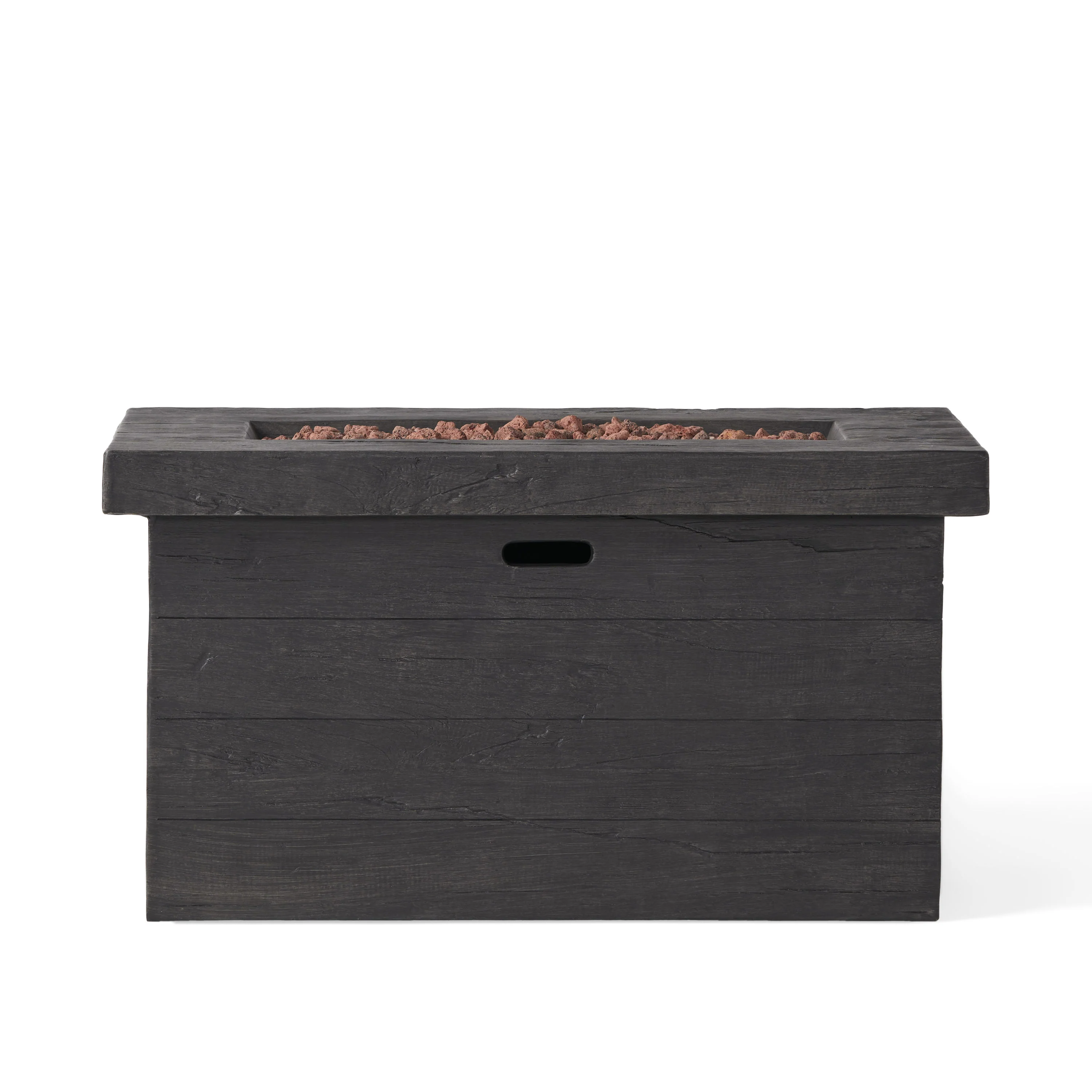 Aubreey Outdoor Rectangular Gas Burning Fire Pit - 50000 BTU - furnishings