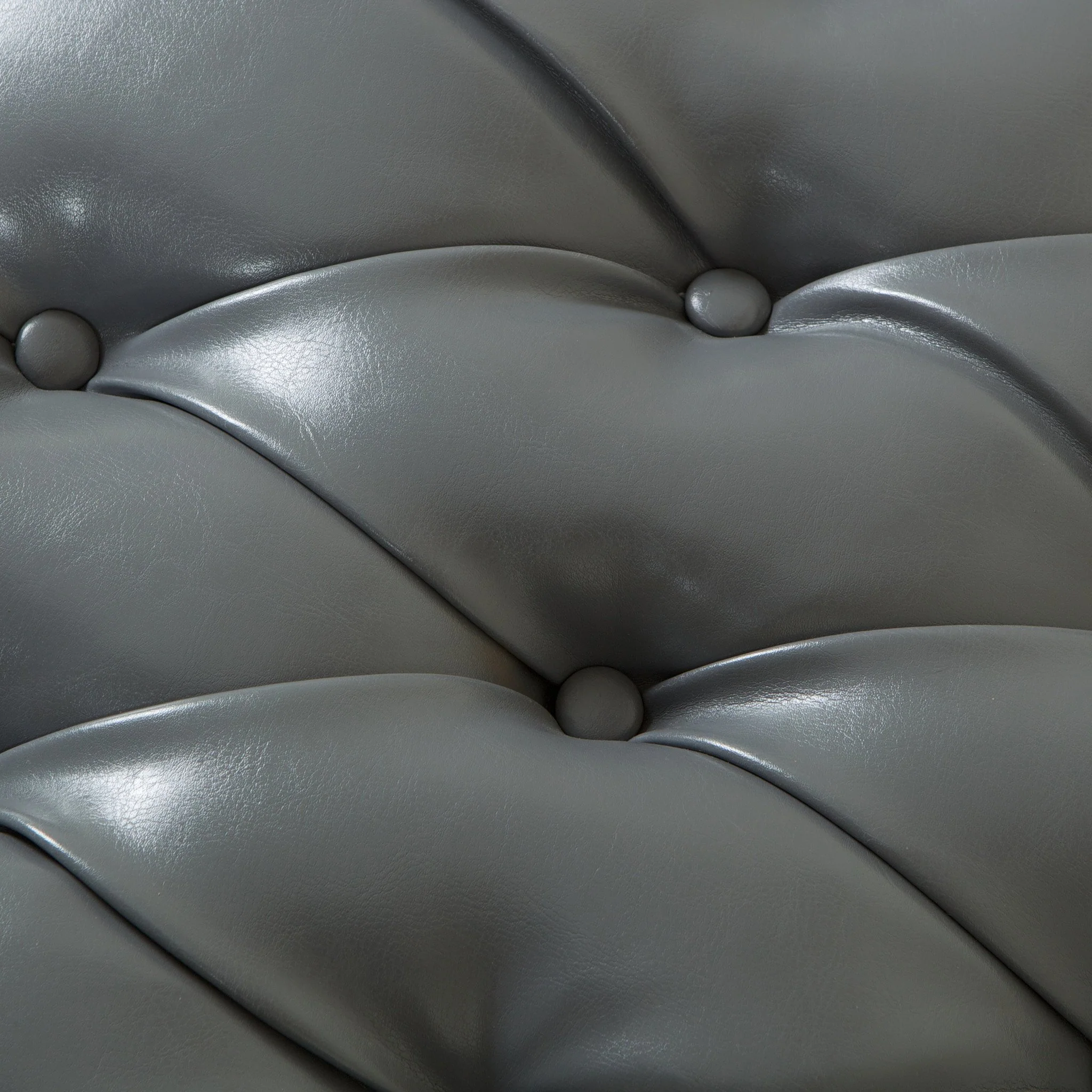 Francis Traditional Button Tufted Bonded Leather Bench - furnishings