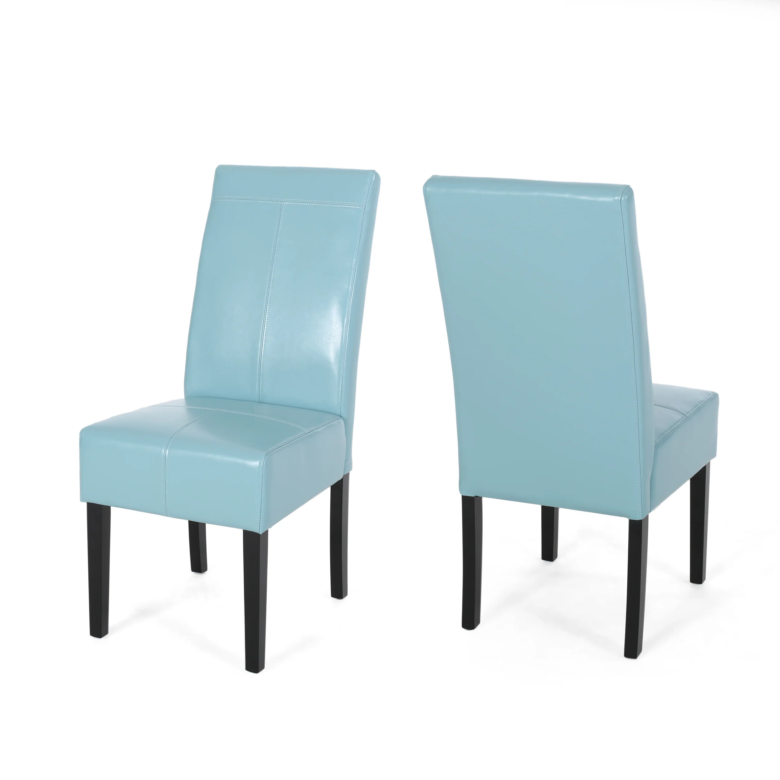 Percival T-Stitch Bonded Leather Dining Chairs (Set of 2) - furnishings