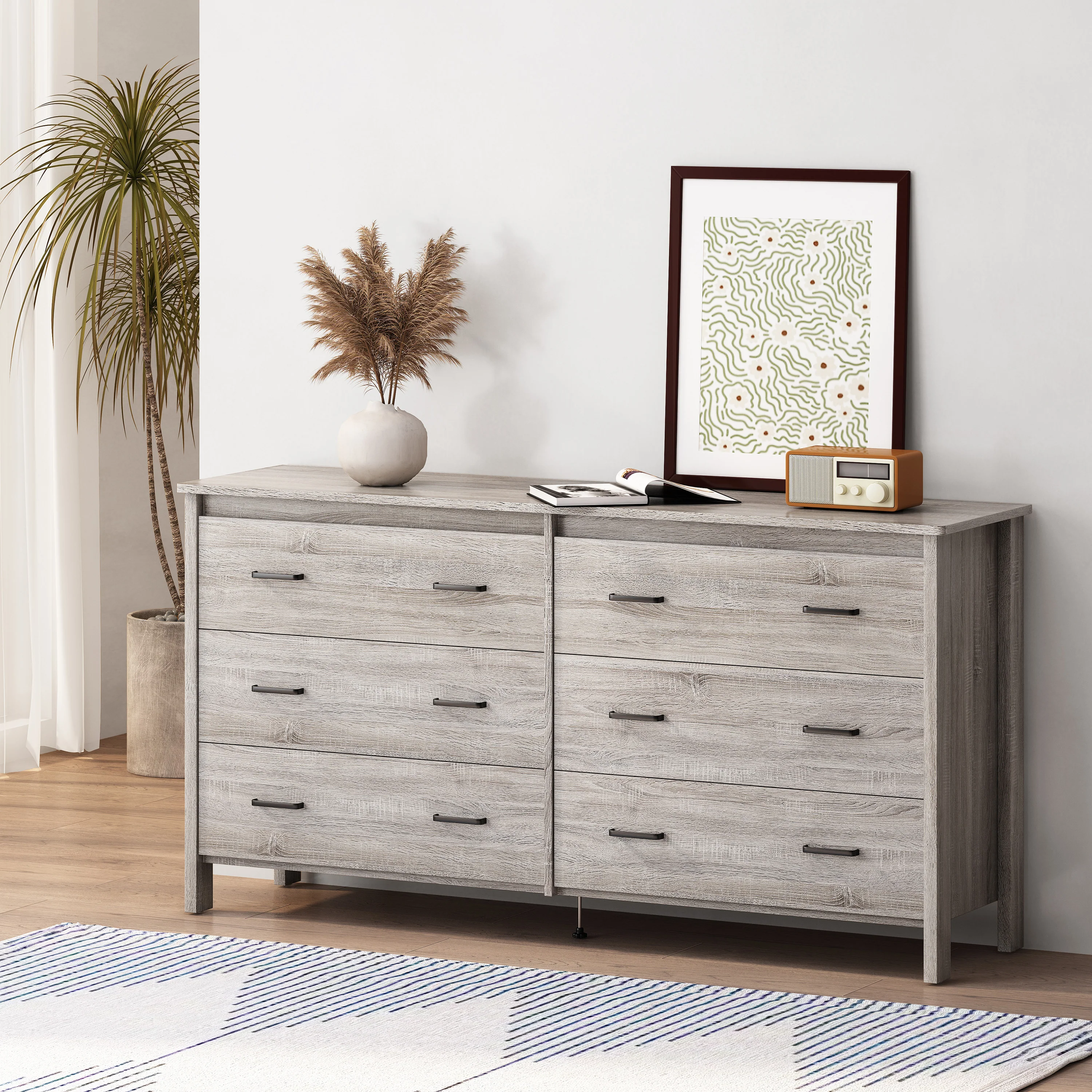 Titeca Contemporary 6 Drawer Dresser - furnishings