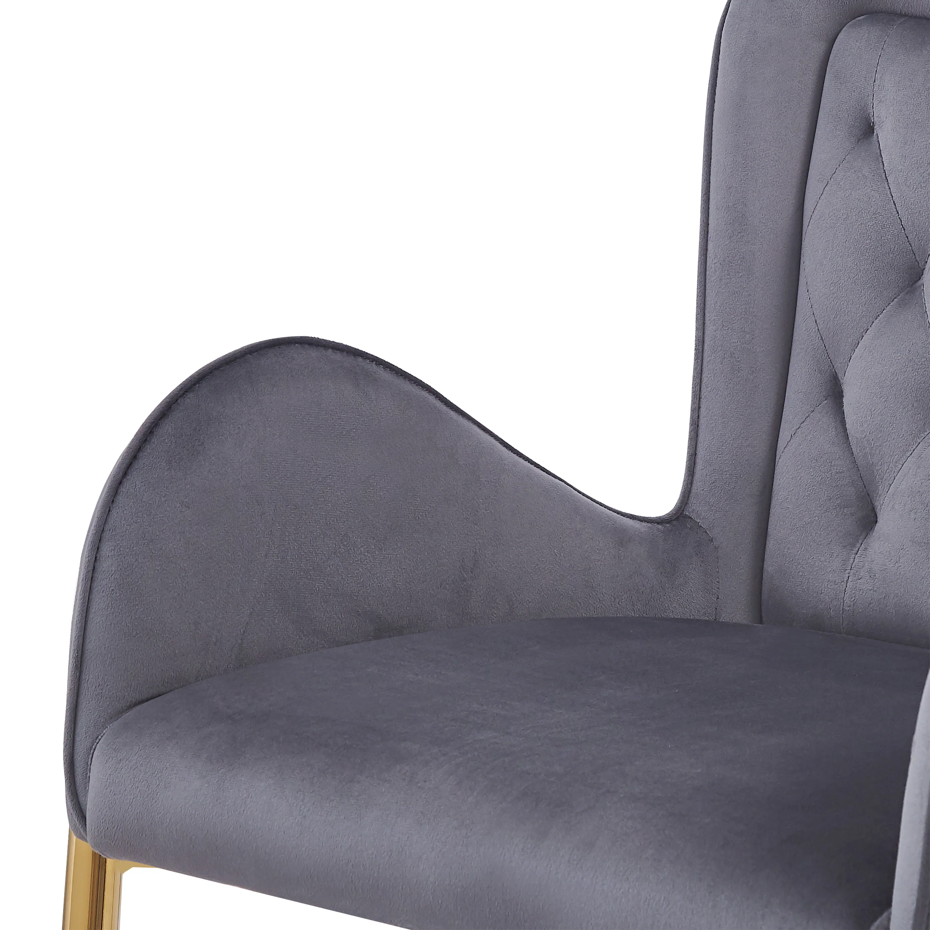 Kilvan Upholstered Cushioned Velvet Counter Stool with Footrest & Tufted Back - furnishings