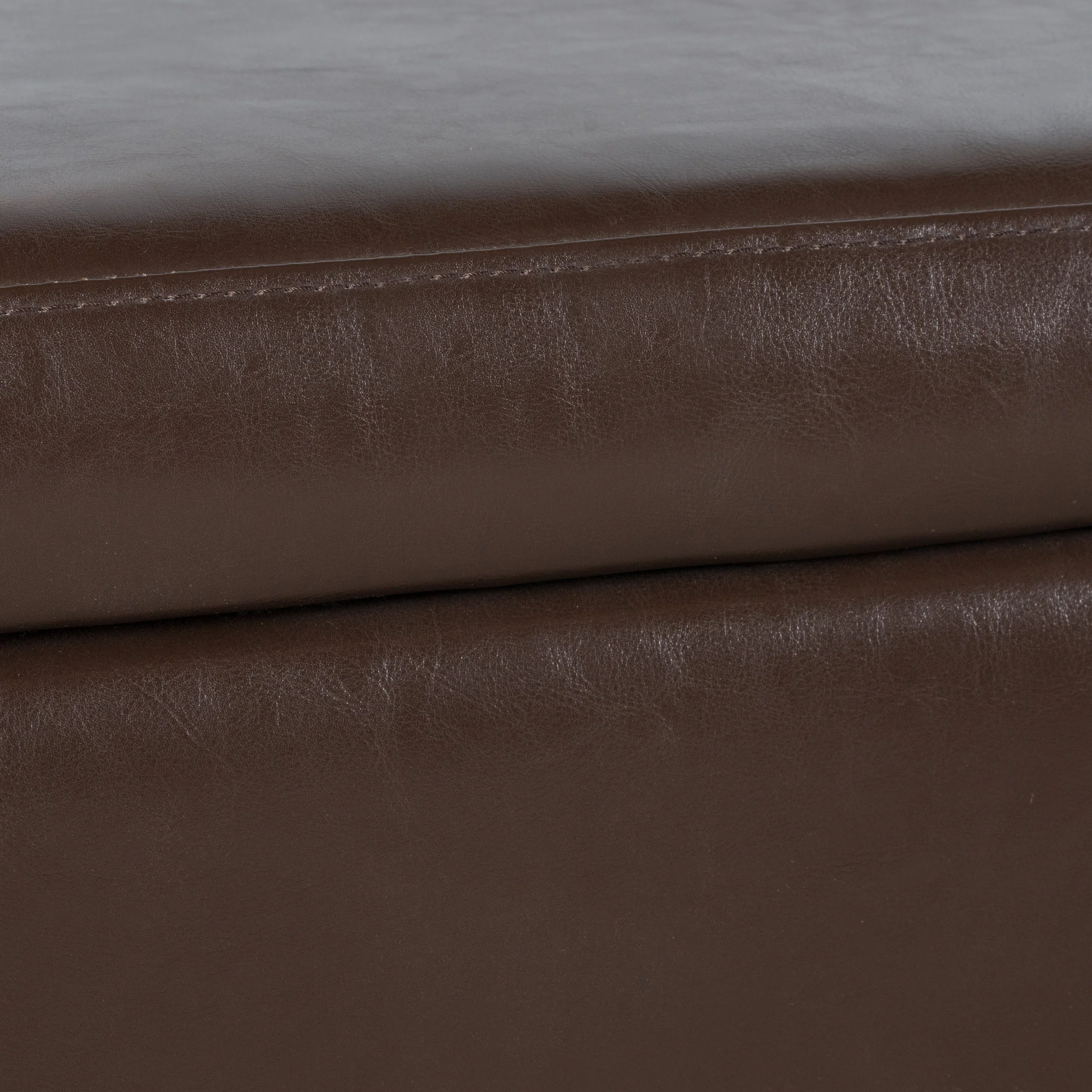Stratford Leather Storage Ottoman Bench - furnishings