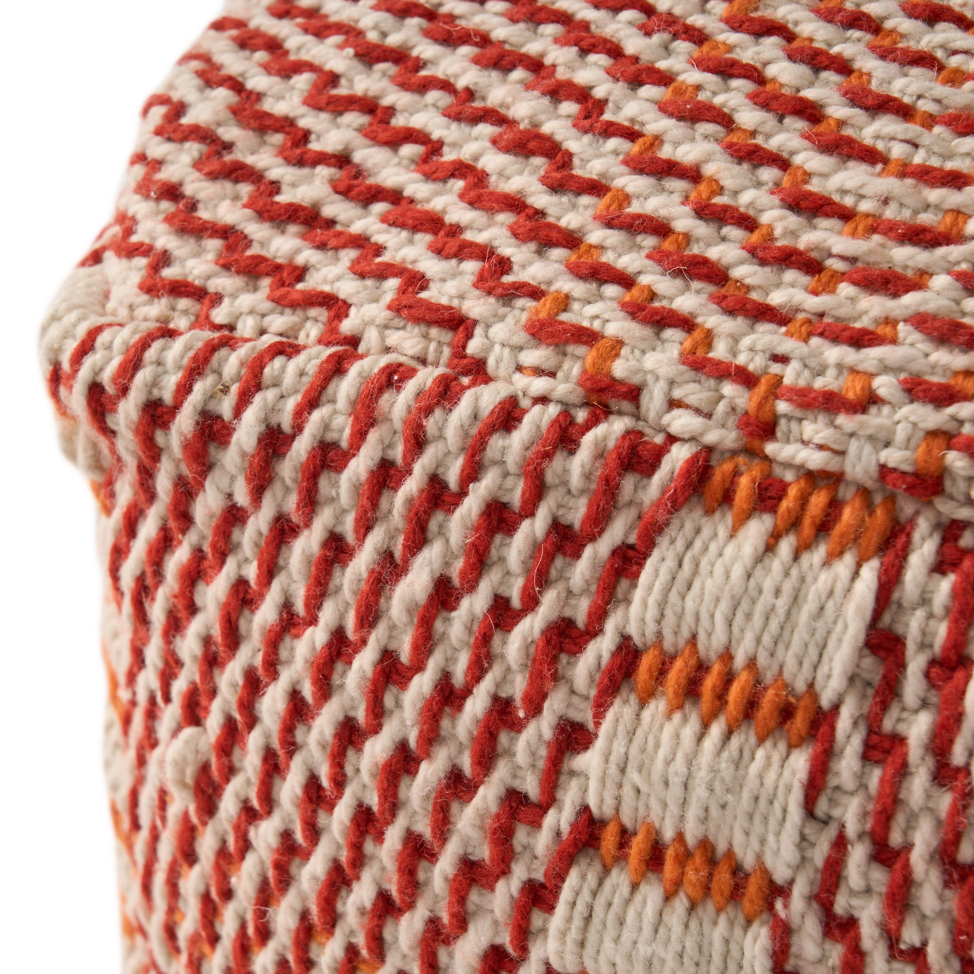 Dexter Indoor Handcrafted Boho Water Resistant Cube Pouf - furnishings