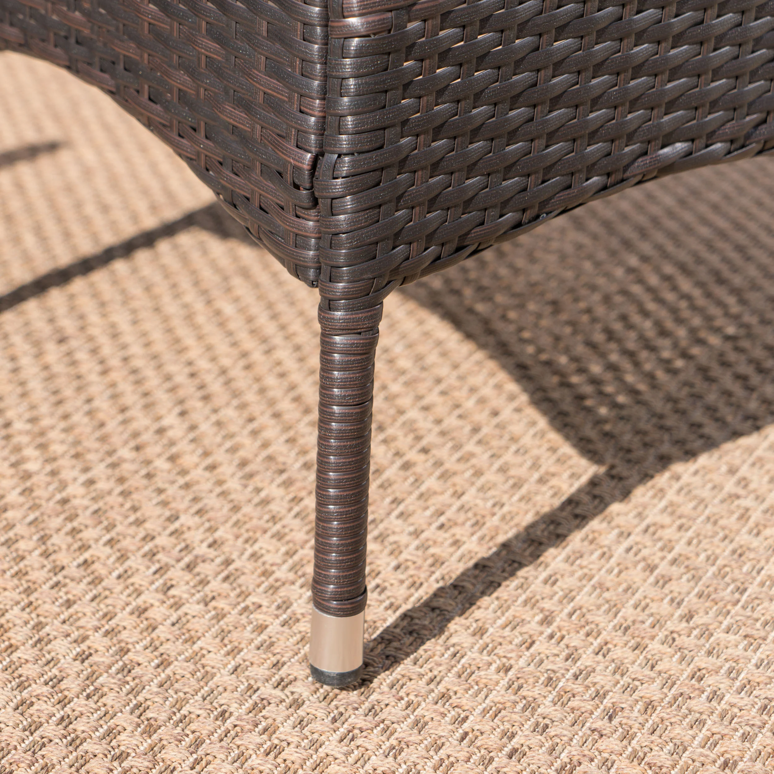 Taft 6 Persons Wood & Wicker Outdoor Dining Set - furnishings