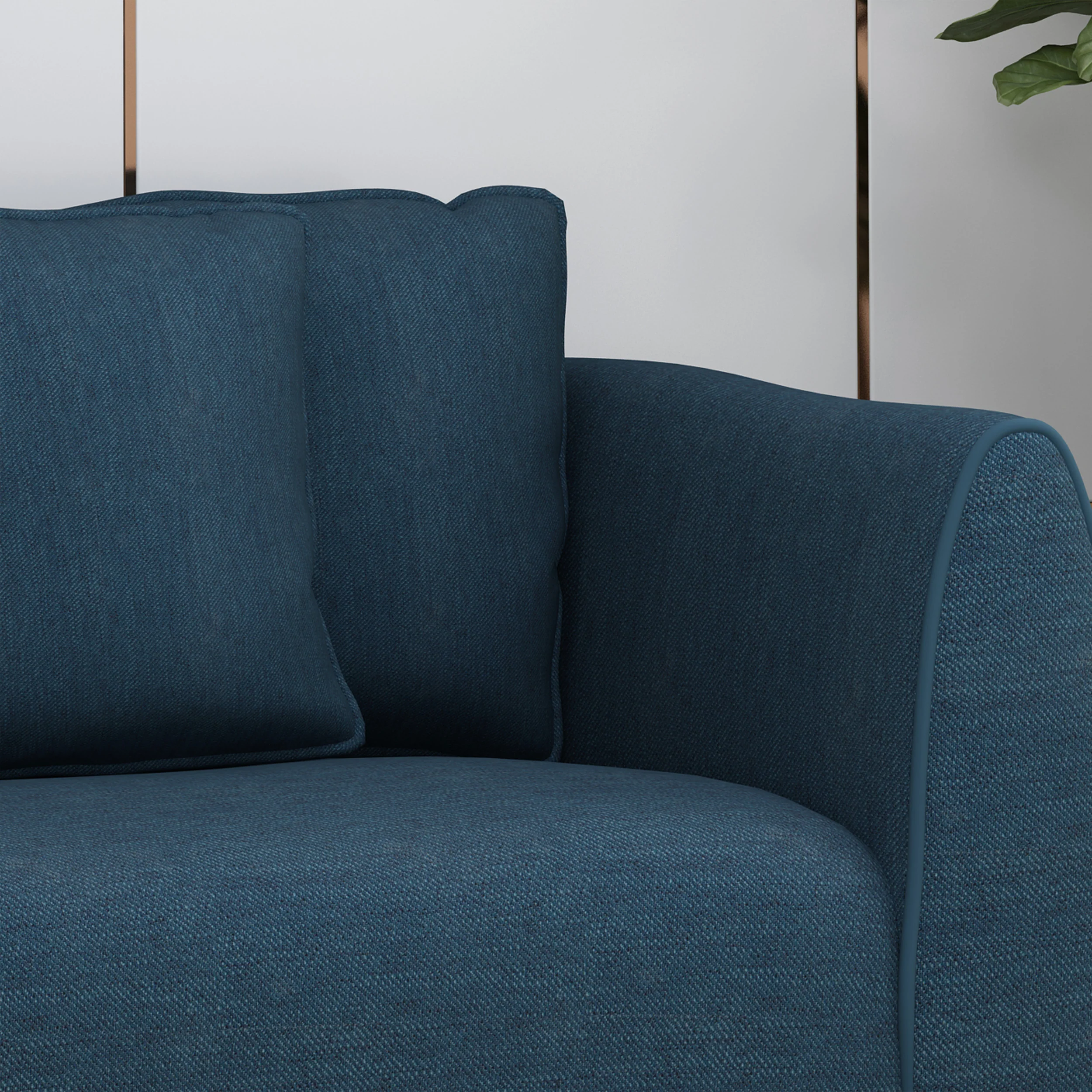 Kastle Modern Fabric 3 Seater Sofa - furnishings