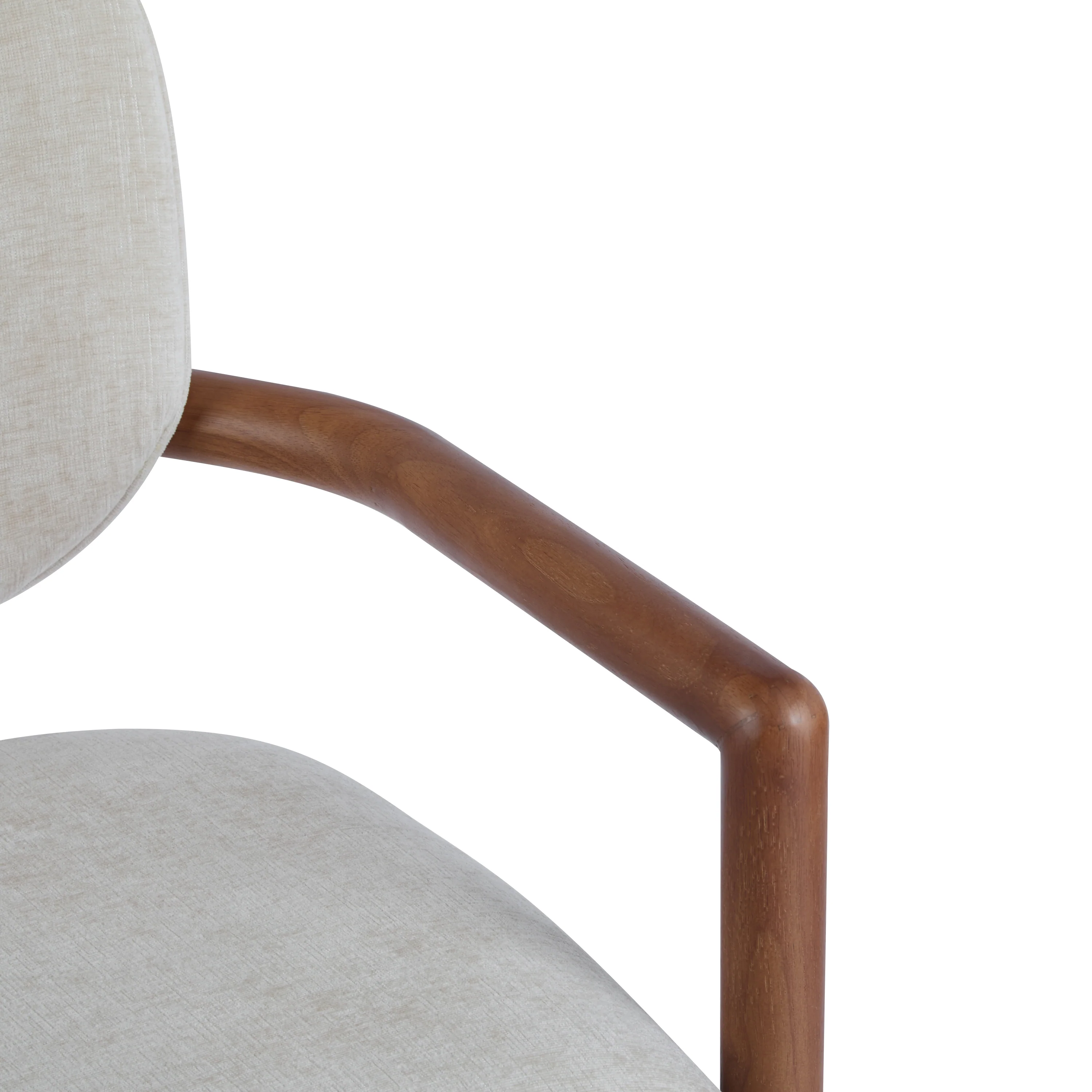 Fluffy Modern Rubberwood Upholstered Dining Chairs - furnishings