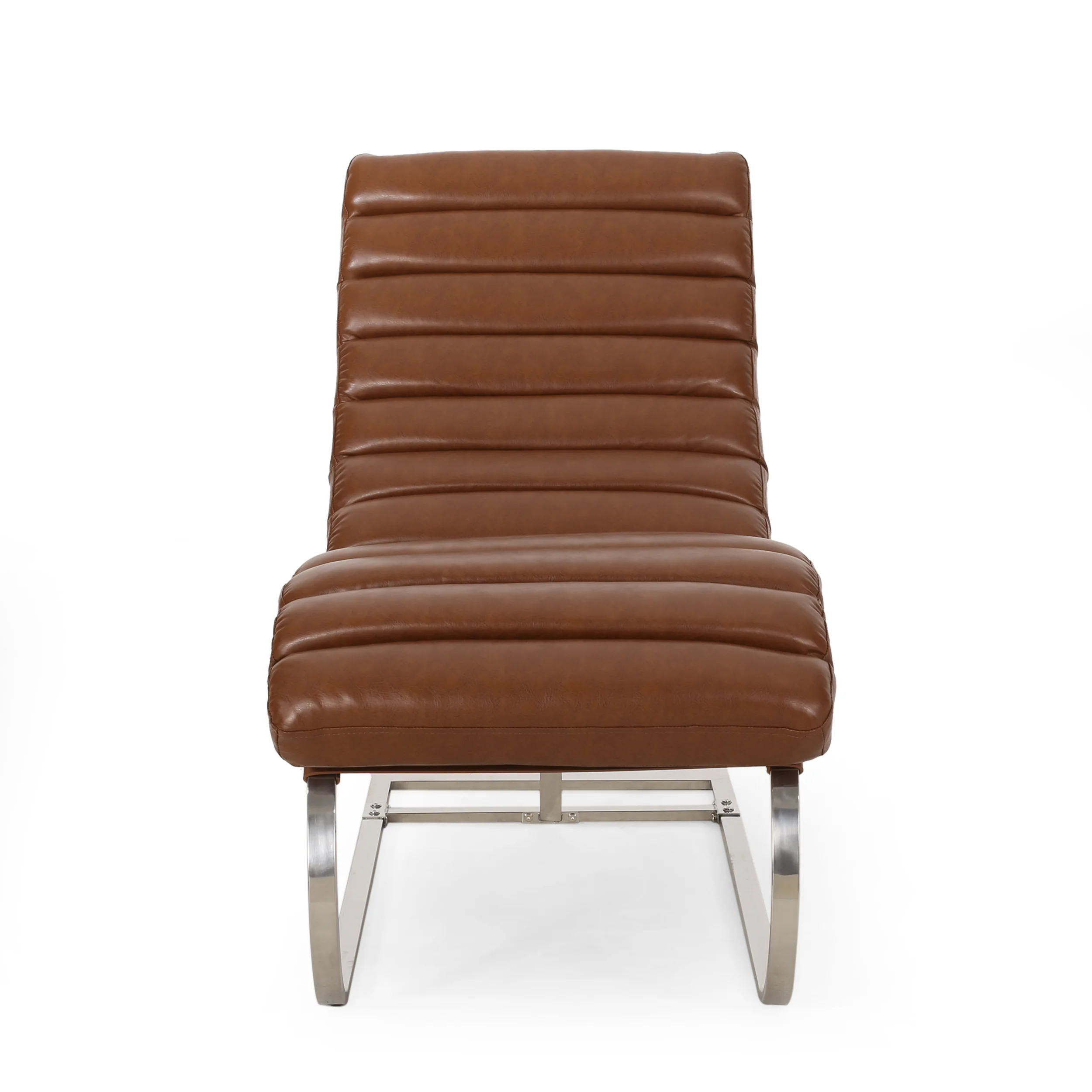 Pearsall Modern Channel Stitch Chaise Lounge - furnishings