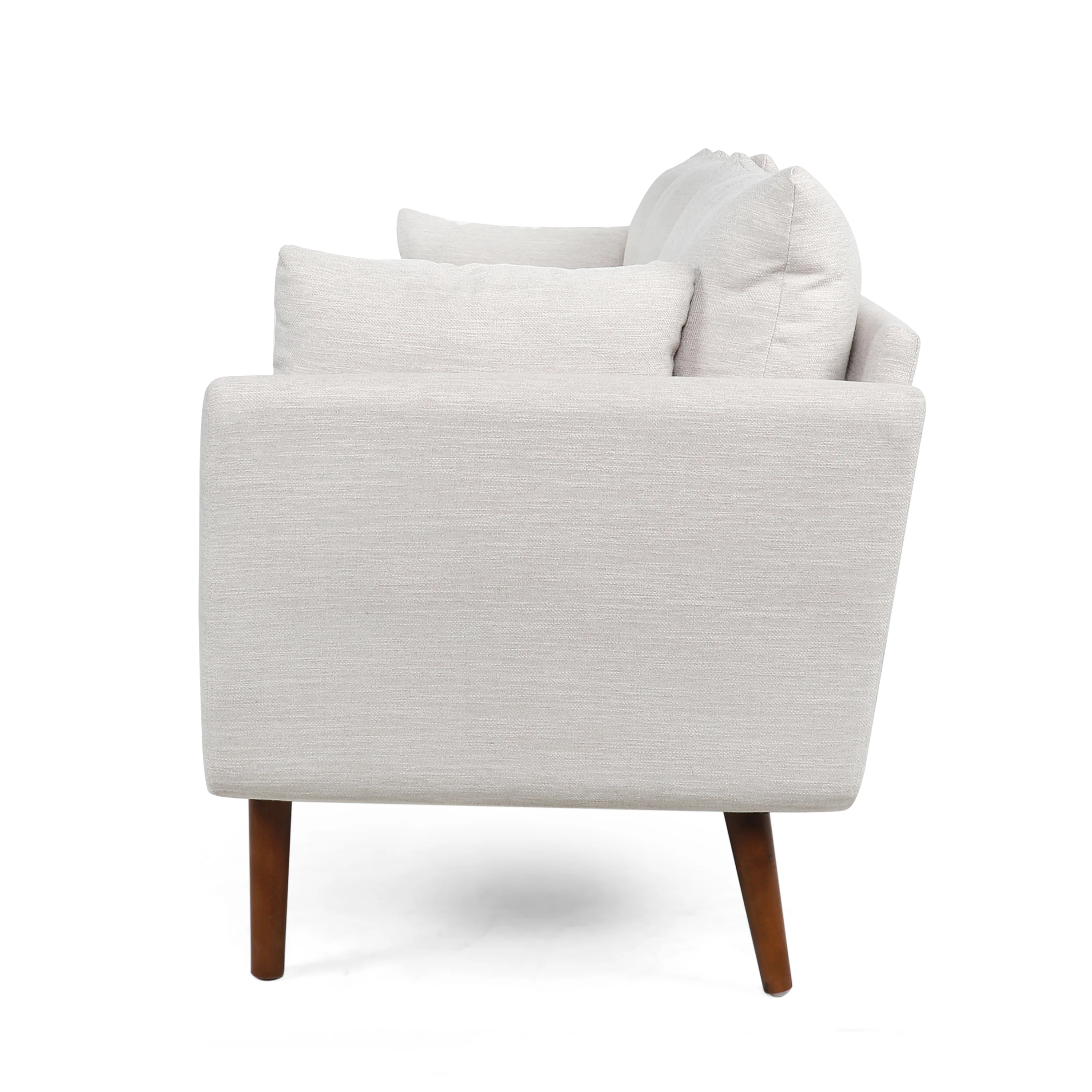 Wadleigh Contemporary Fabric Pillow Back 3 Seater Sofa - furnishings