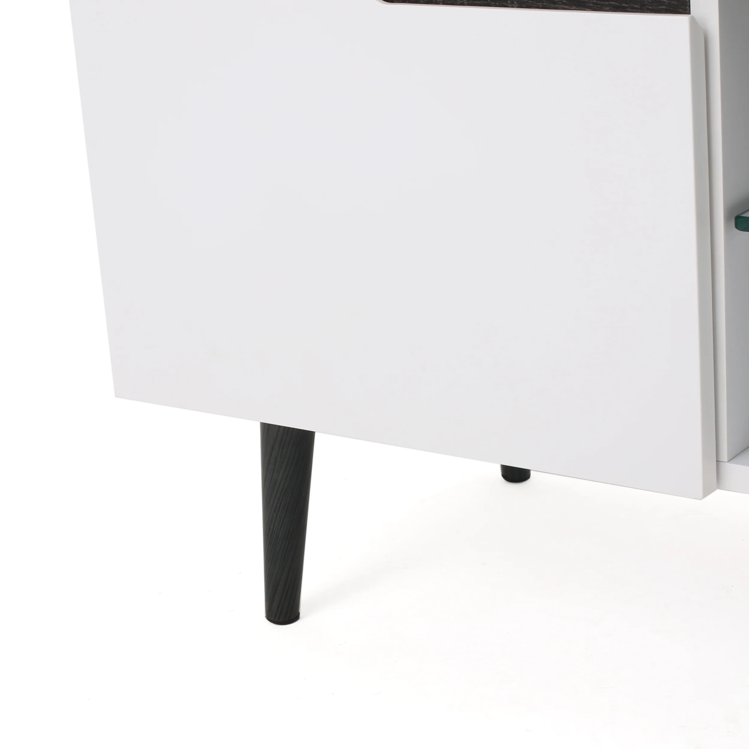 Ringsted Mid Century Modern 2 Cabinets & Glass Shelf TV Stand - furnishings