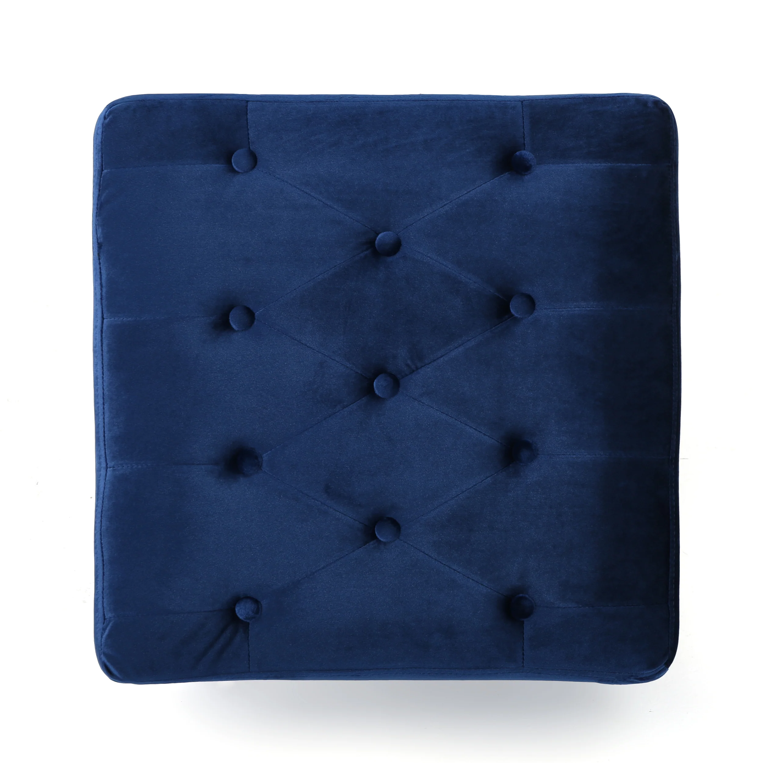 Aleena Tufted New Velvet Ottoman - furnishings