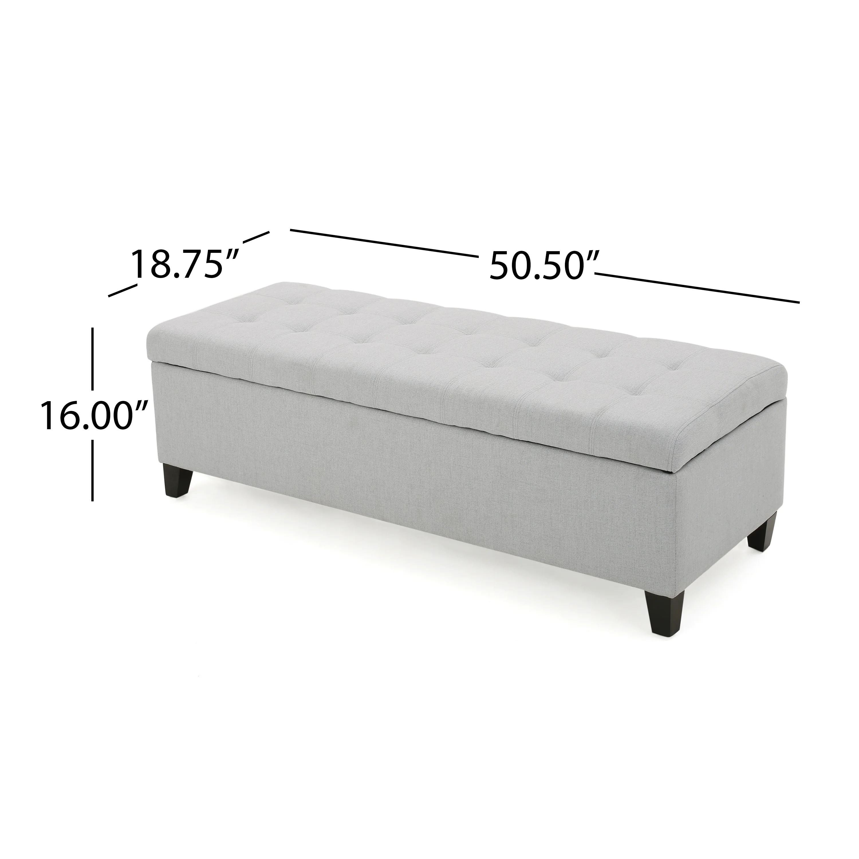 Sterling Fabric Tufted Storage Ottoman - furnishings
