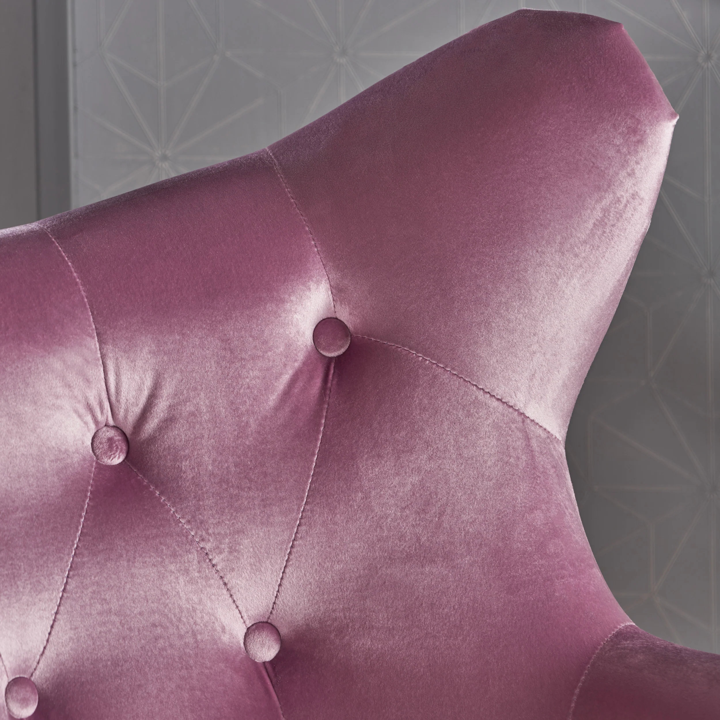 Mae Velvet Tufted Wingback Armchair - furnishings
