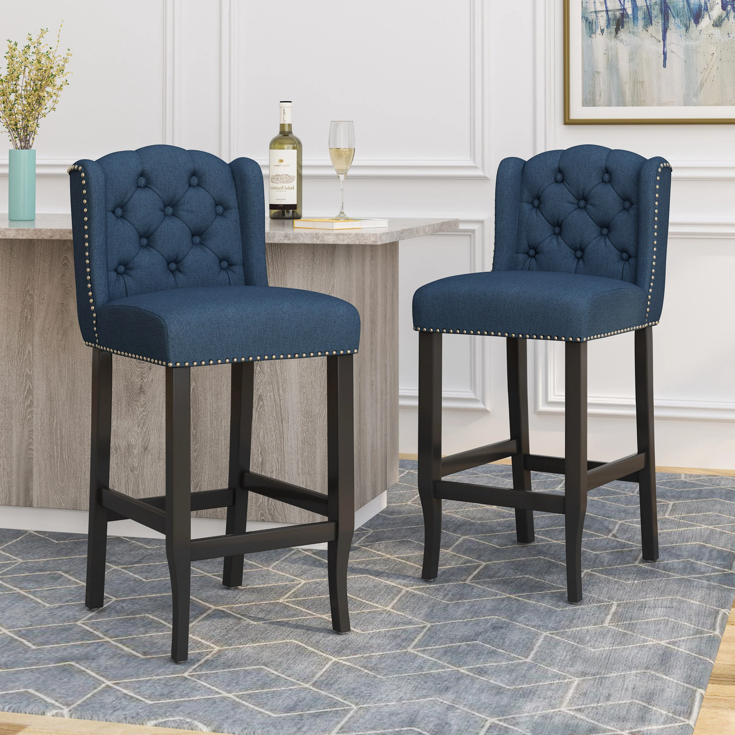 Denisa Wingback Barstool - furnishings