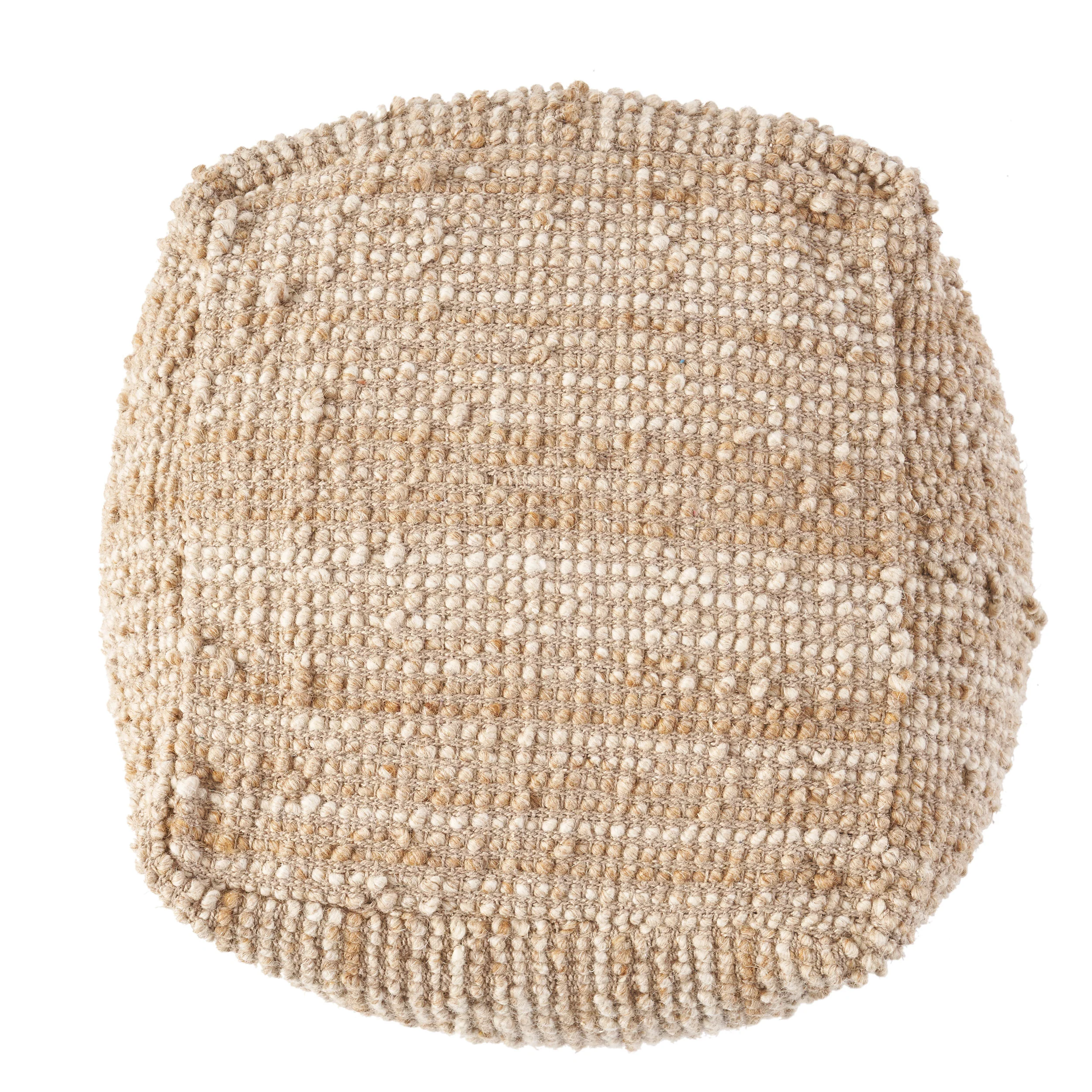 Beso Handcrafted Boho Fabric Pouf - furnishings