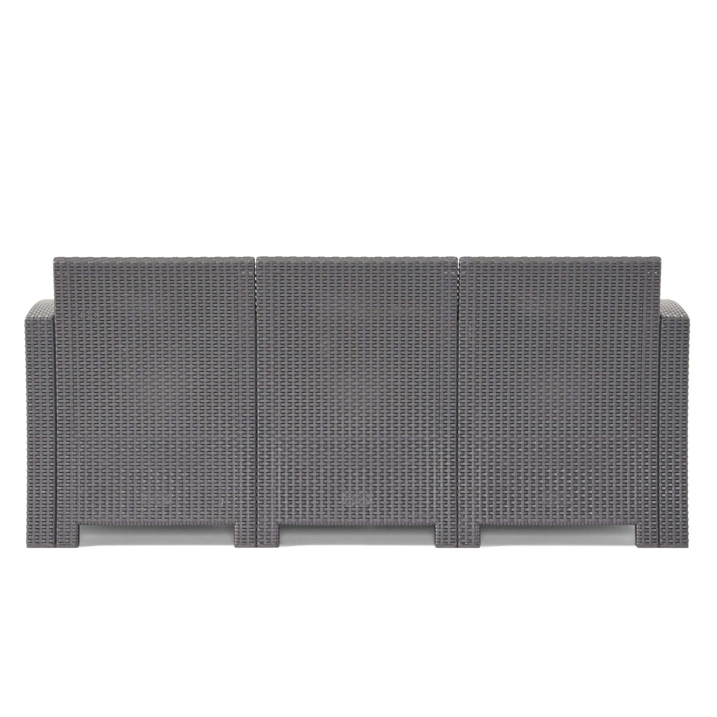 Irwin Outdoor 8-Seater Wicker Print Chat Set with Fire Pit - furnishings