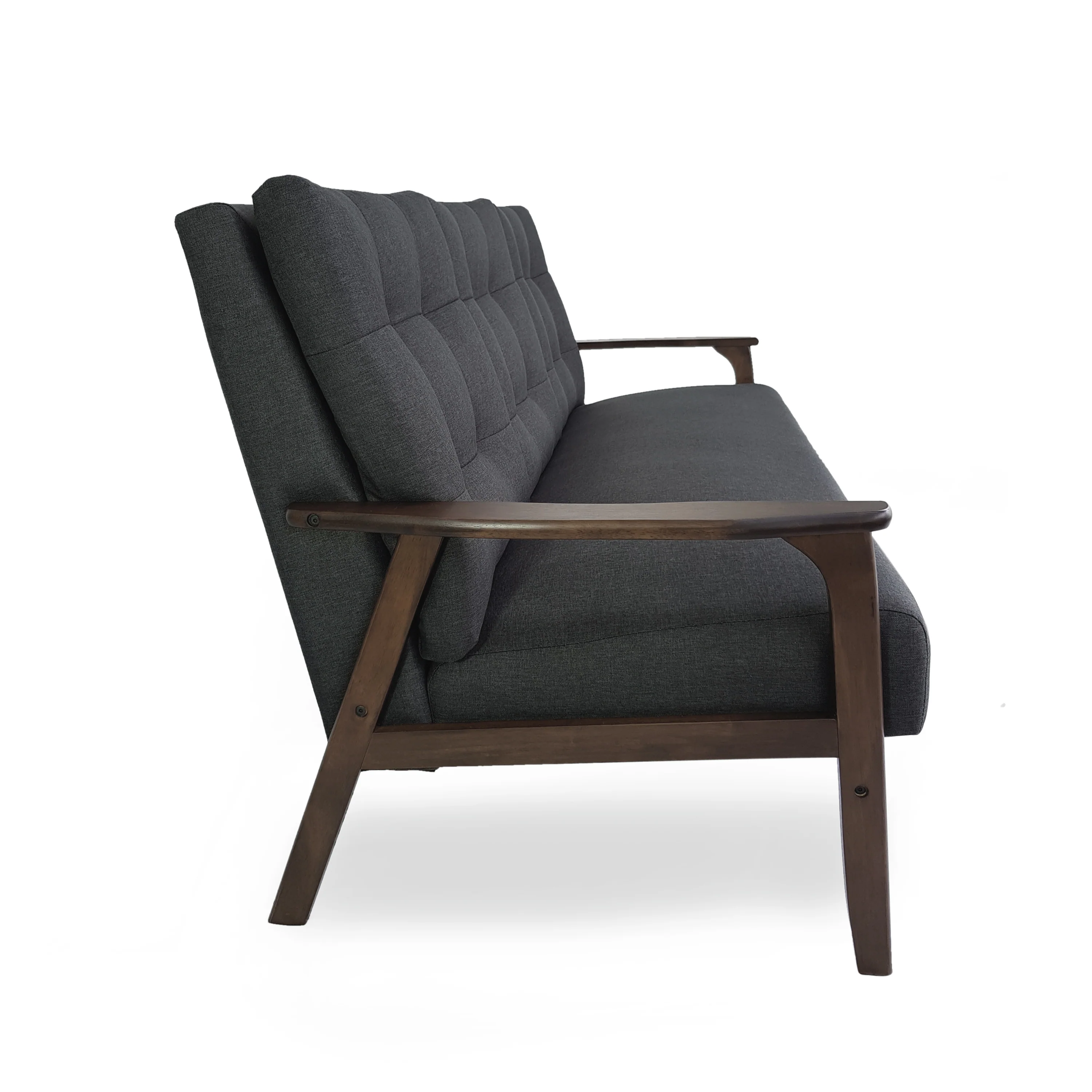 Maureen Mid Century Modern 3-Piece Fabric Chairs & Sofa Living Room Set - furnishings
