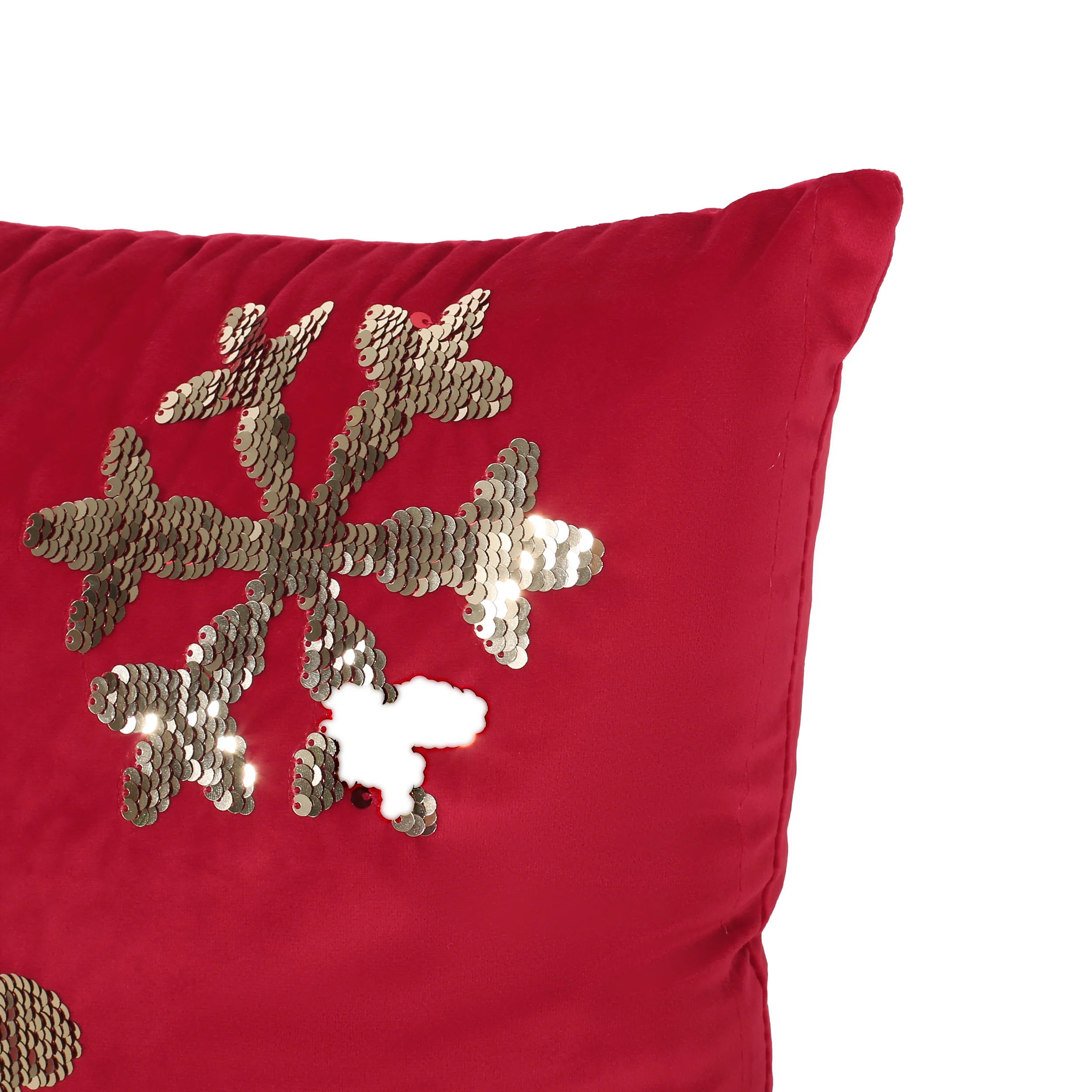 Geary Glam Velvet Christmas Throw Pillow - furnishings