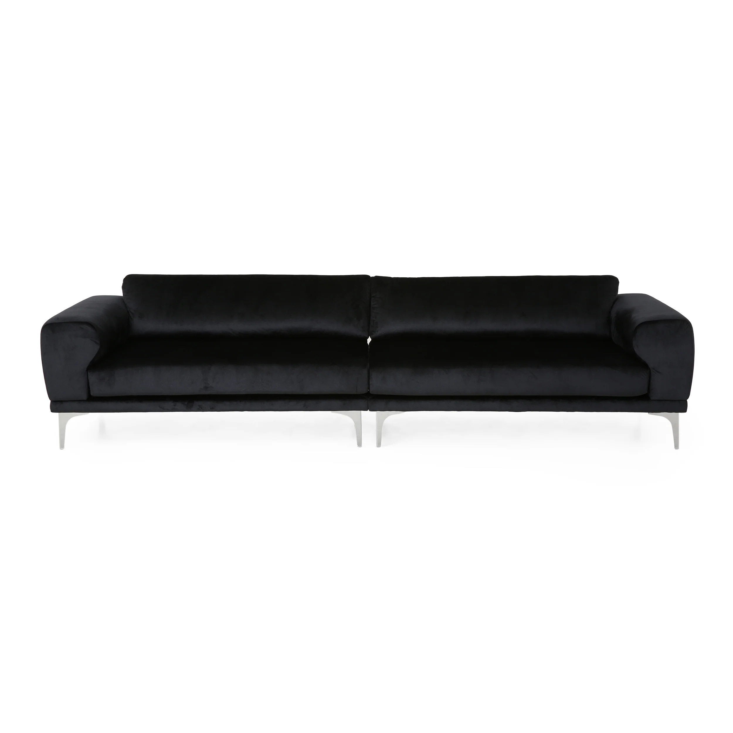 Annagrace Modern Glam 4 Seater Velvet Sofa - furnishings