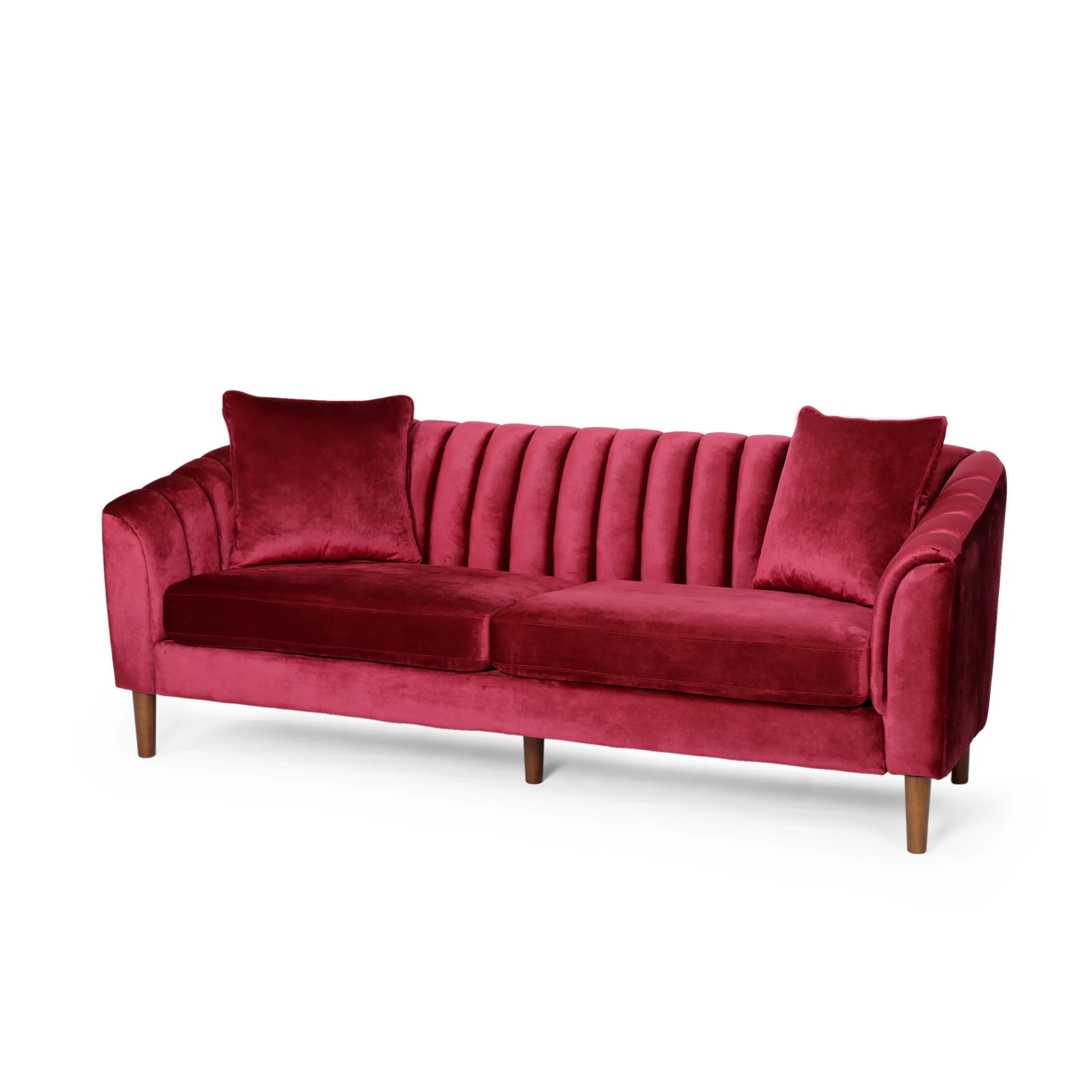 Jeannie Contemporary Velvet 3 Seater Sofa - furnishings