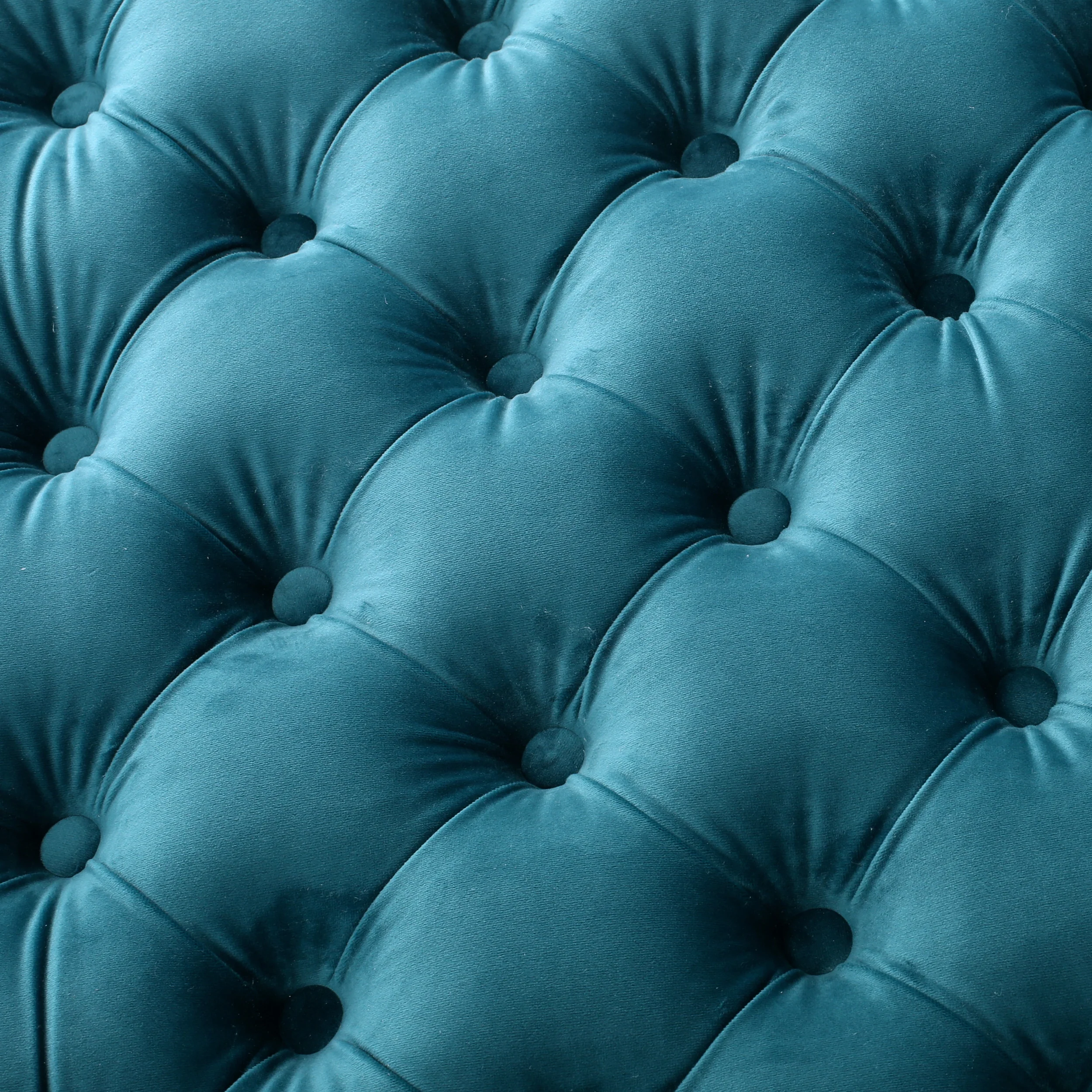 Provence Tufted New Velvet Fabric Ottoman Pouf - furnishings