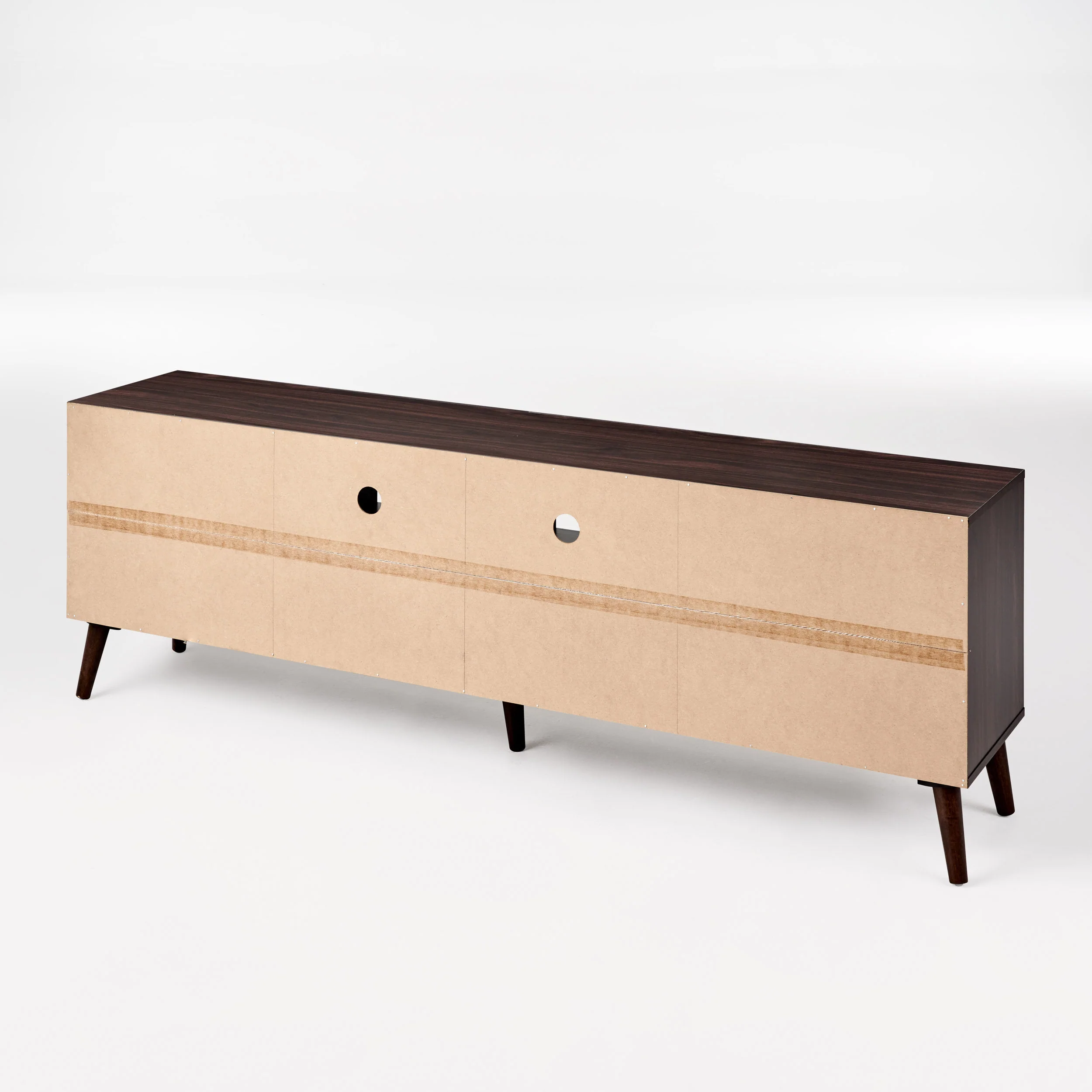 Owensmouth Mid Century Modern 2 Cabinets & Shelves TV Stand - furnishings