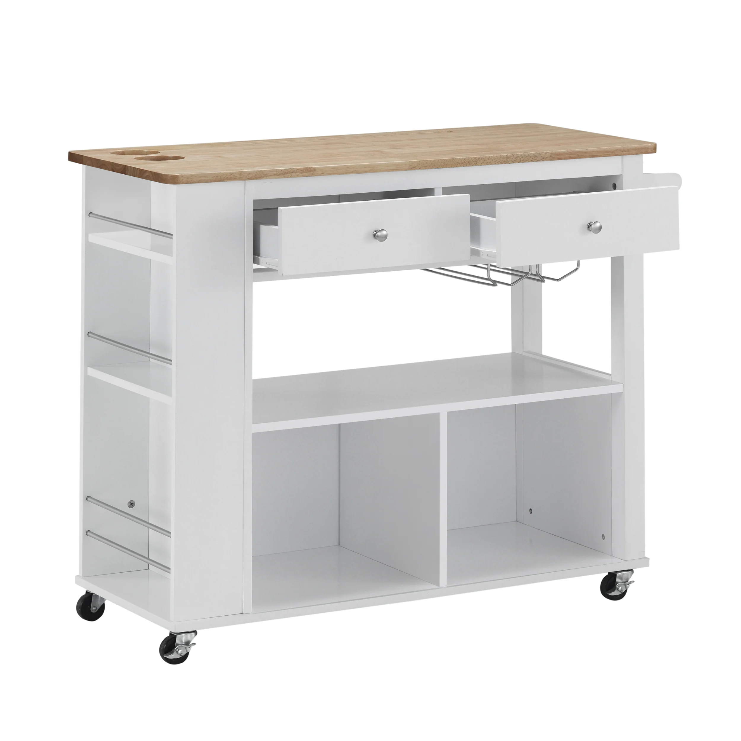 Julien Kitchen Cart with Wheels - furnishings
