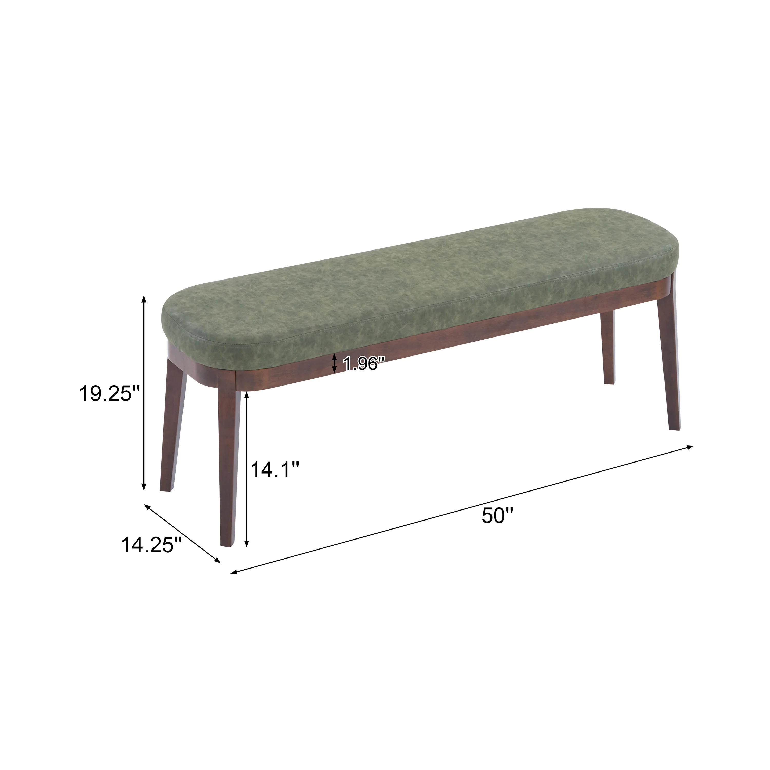 Andromedo Modern Upholstered PU Leather Ottoman Bench - furnishings