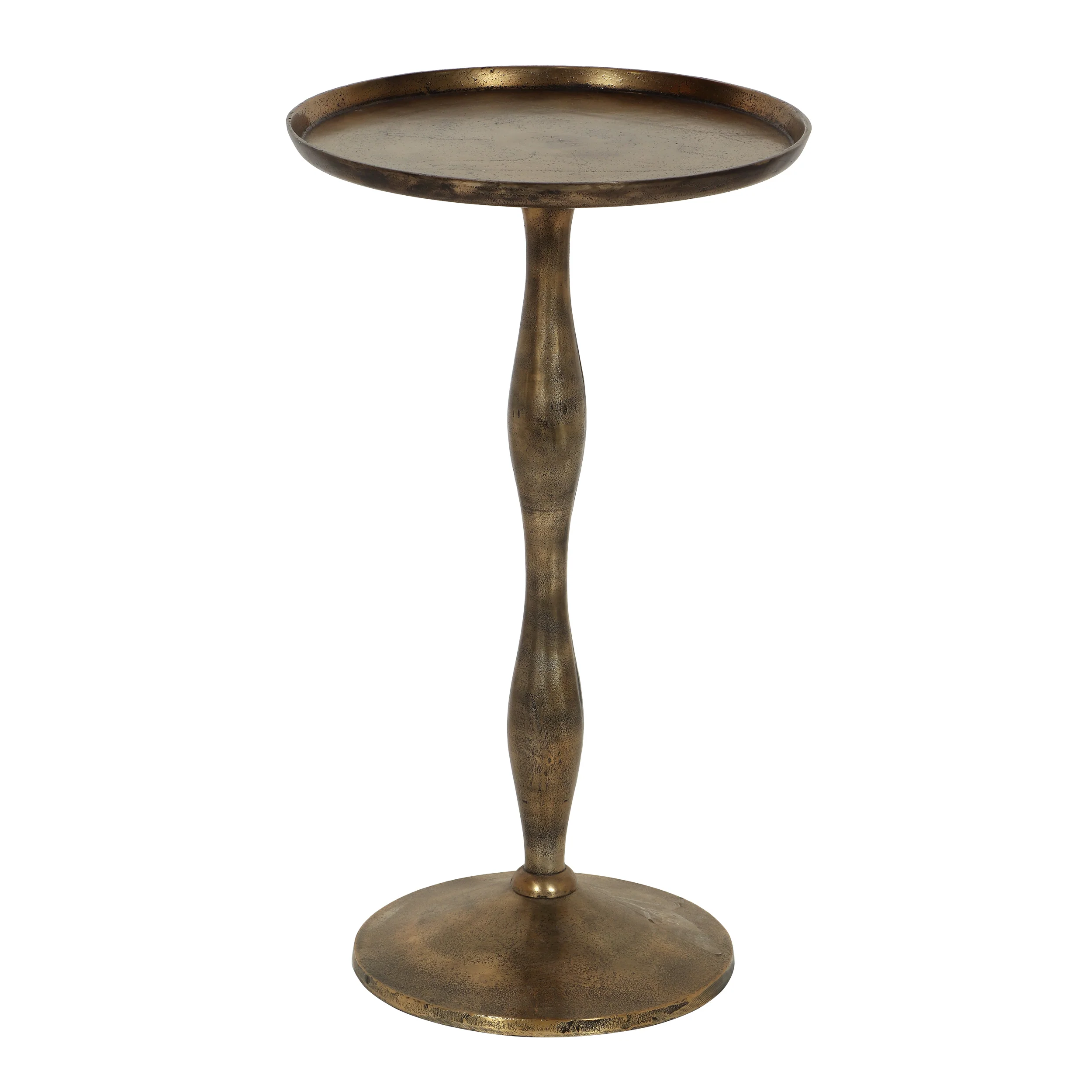 Waleska Boho Glam Handcrafted Aluminum Accent Table - furnishings