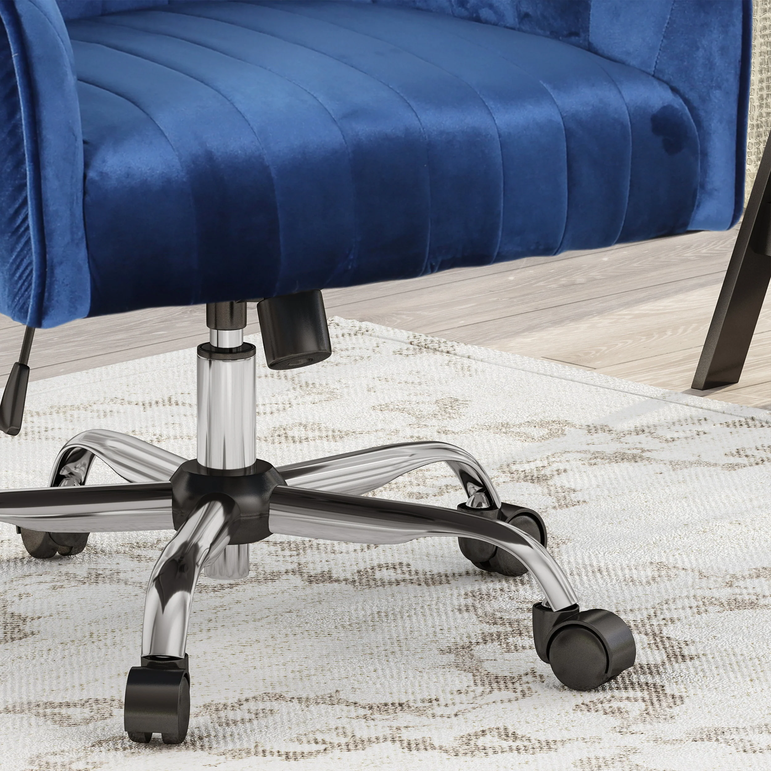 Haiden Glam Velvet Home Office Chair with Swivel Base - furnishings