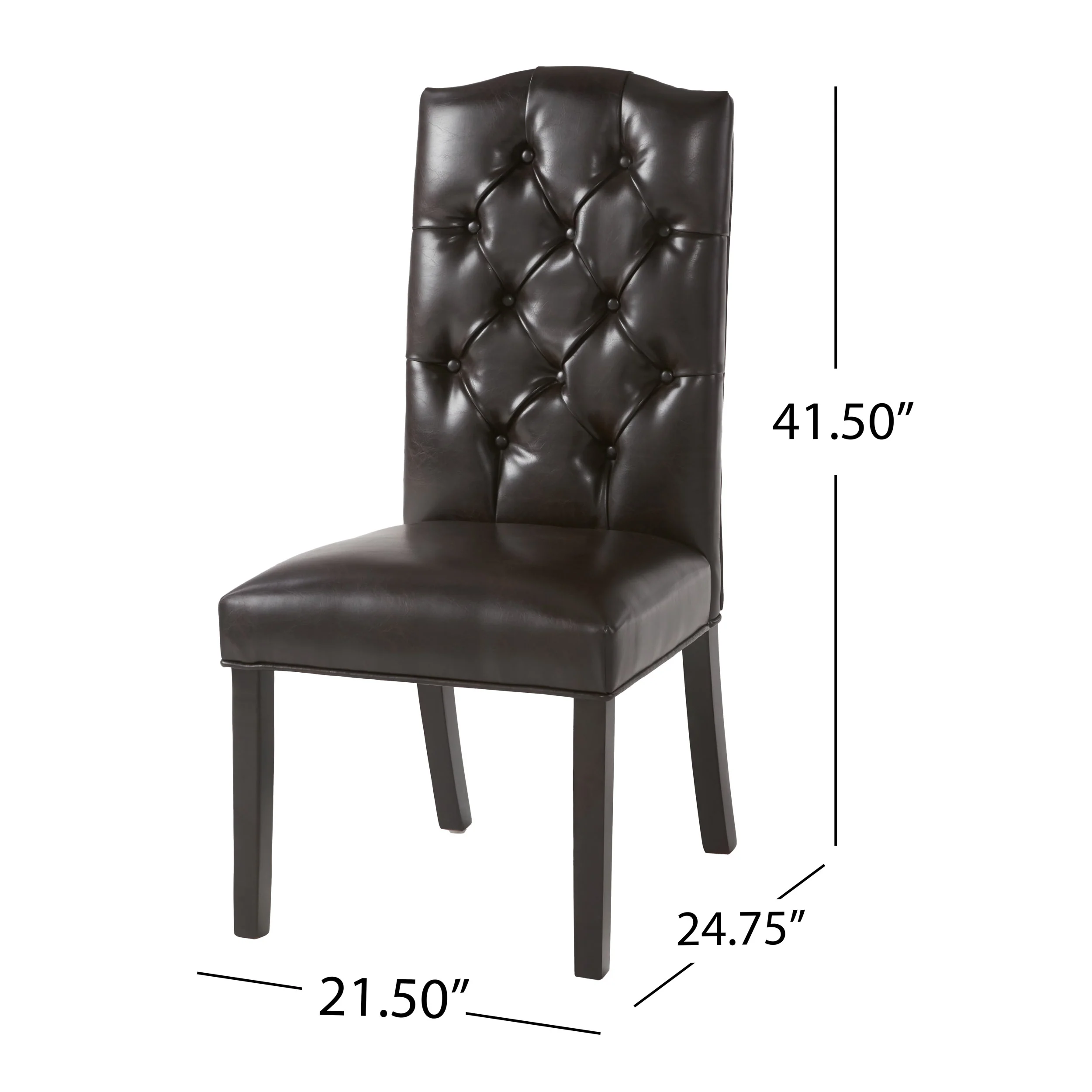 Clark Brown Leather Dining Chair (Set of 2) - furnishings