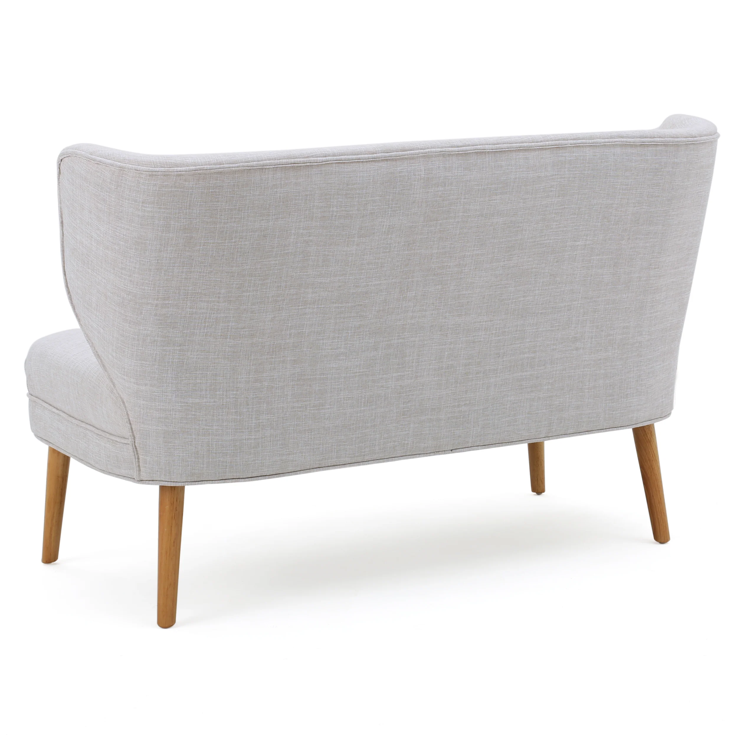 Dumont Mid Century Modern Fabric Settee - furnishings