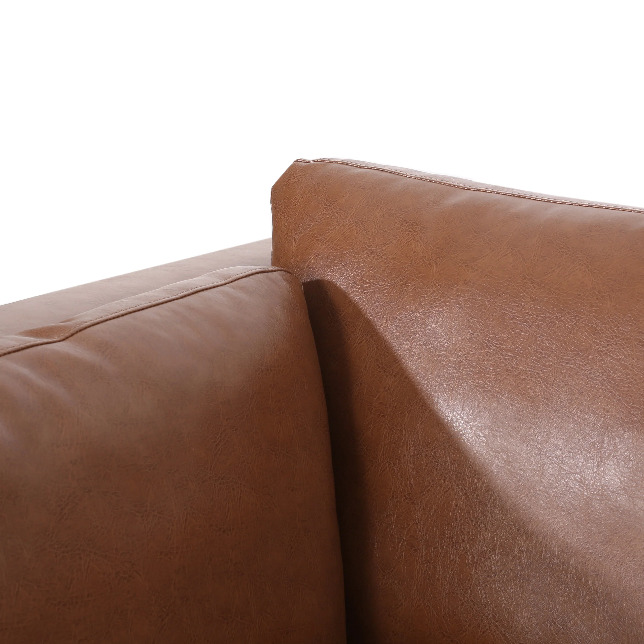 Ayers Contemporary Faux Leather Upholstered 3 Seater Sofa - furnishings
