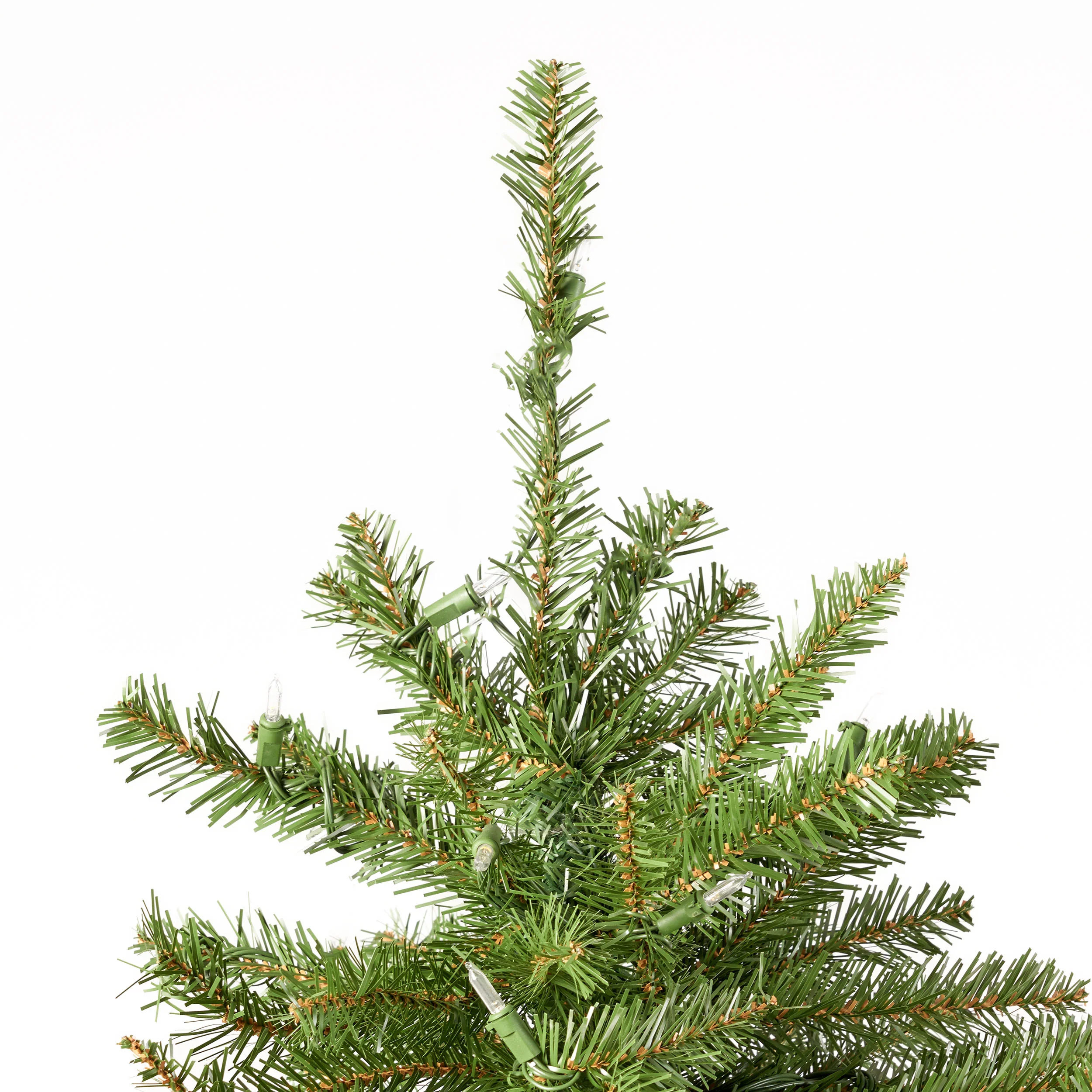 9-foot Fraser Fir Pre-Lit Clear LED Hinged Artificial Christmas Tree - furnishings