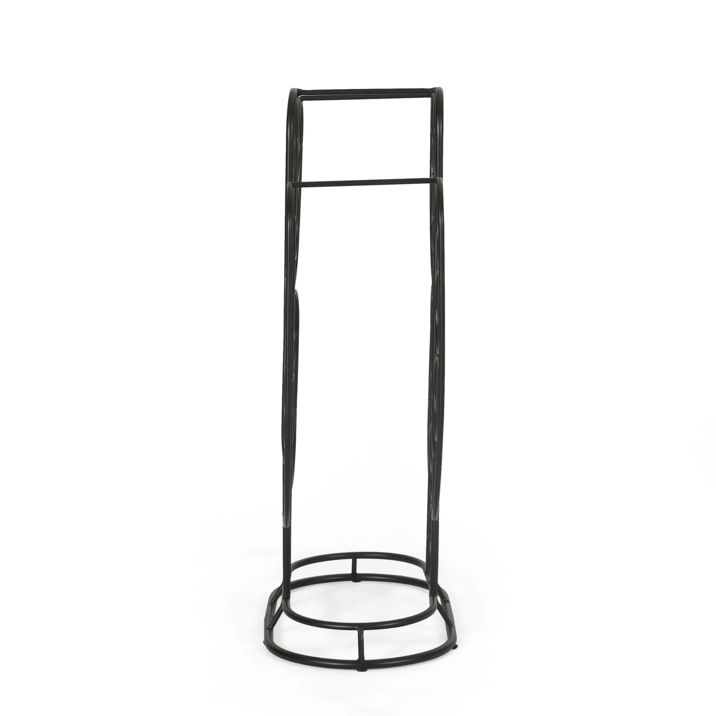 Fritsche Modern Industrial 13 Bottle Tabletop Cactus Wine Rack, Black - furnishings