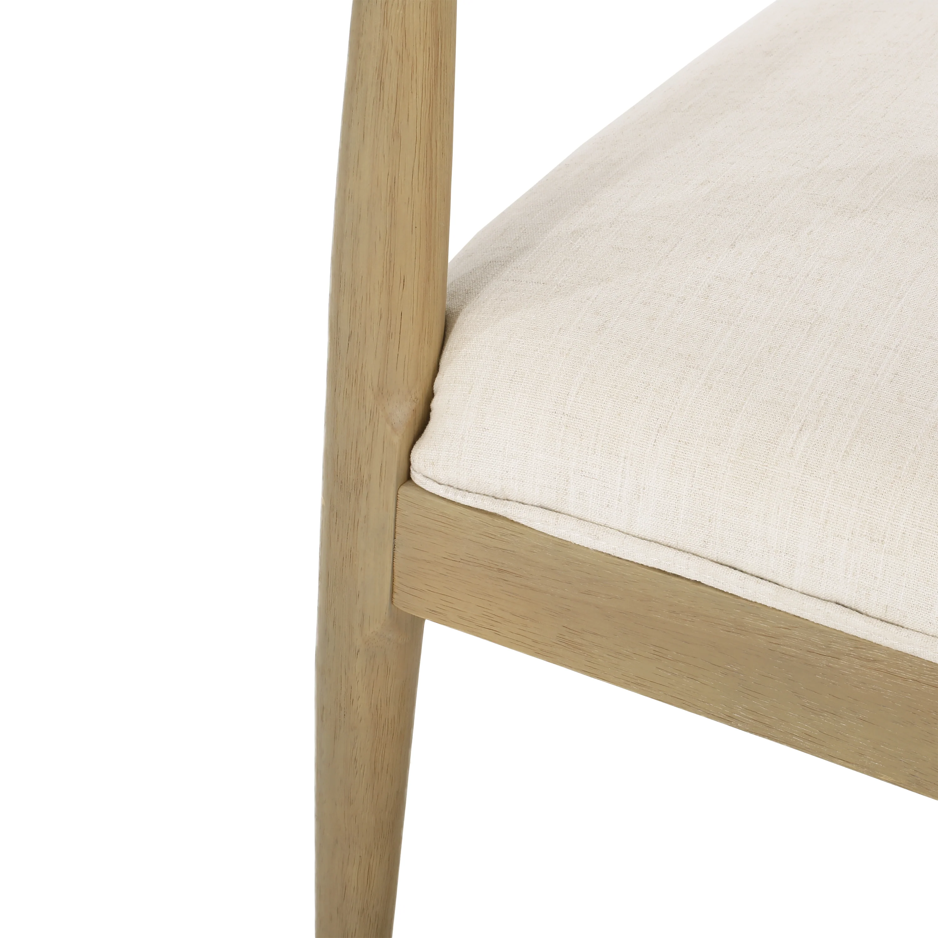 Covey Mid Century Modern Fabric Upholstered Wood Dining Chairs, Set of 2 - furnishings
