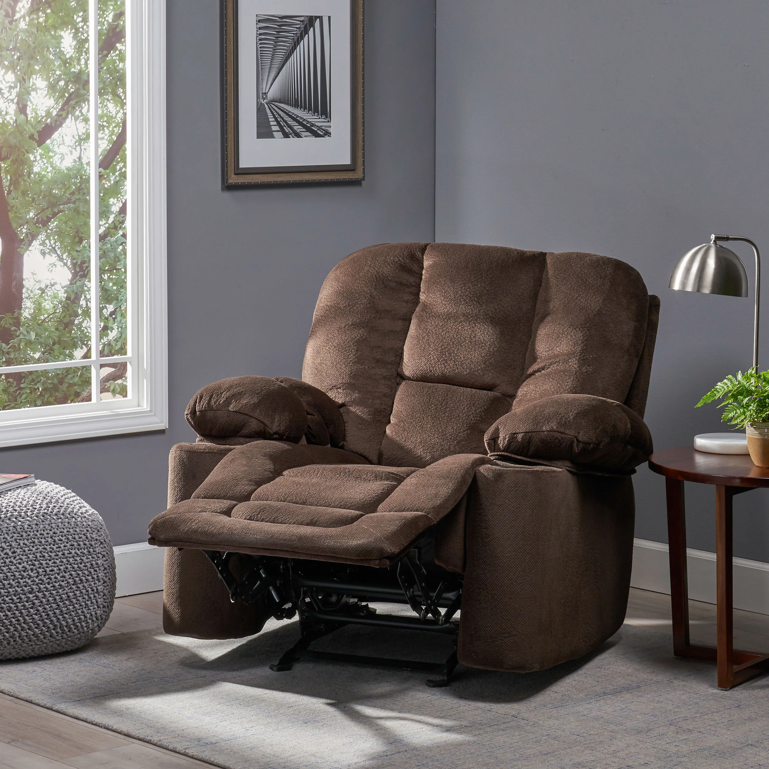 Raymond Fabric Glider Recliner Club Chair - furnishings