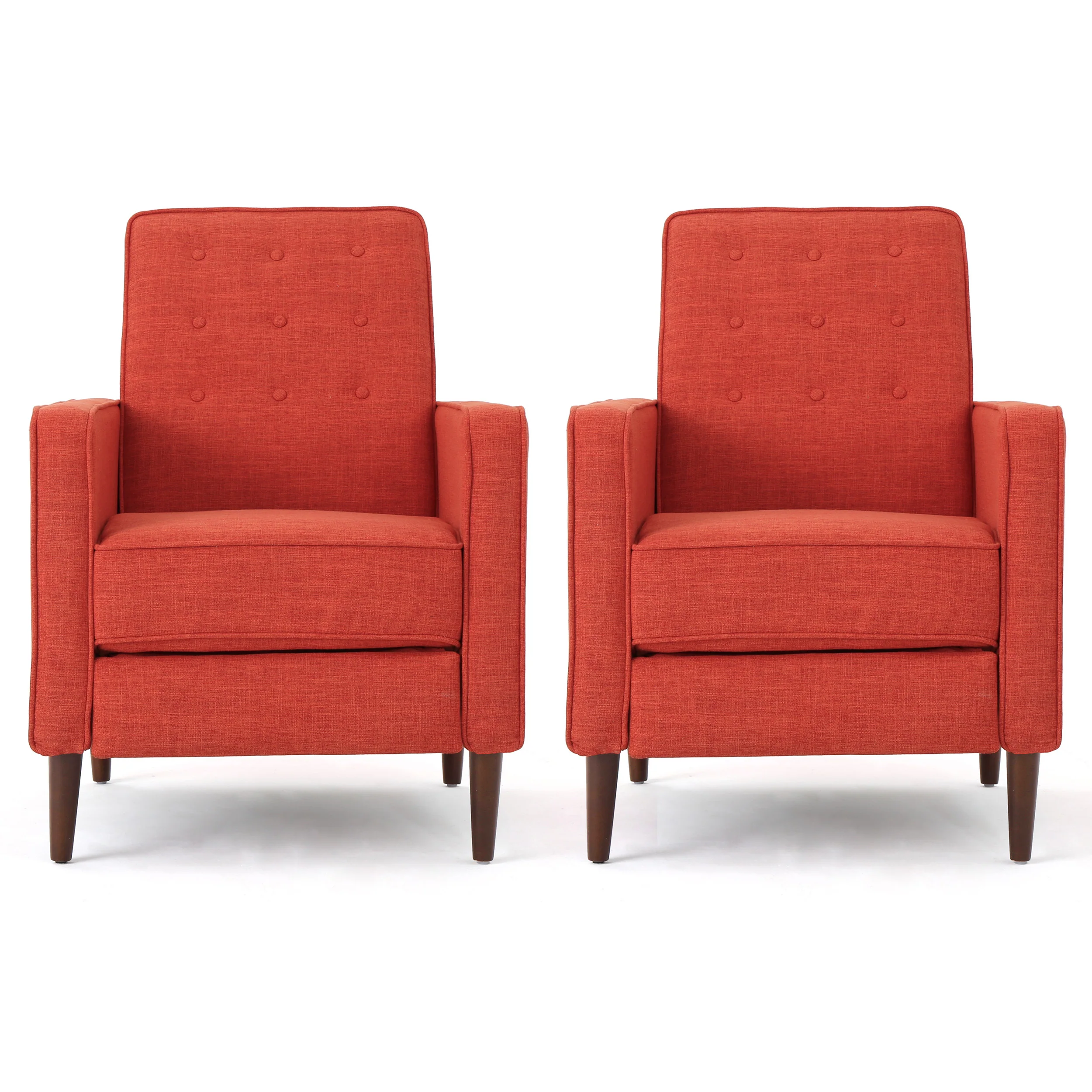 Marston Mid Century Modern Fabric Recliner (Set of 2) - furnishings
