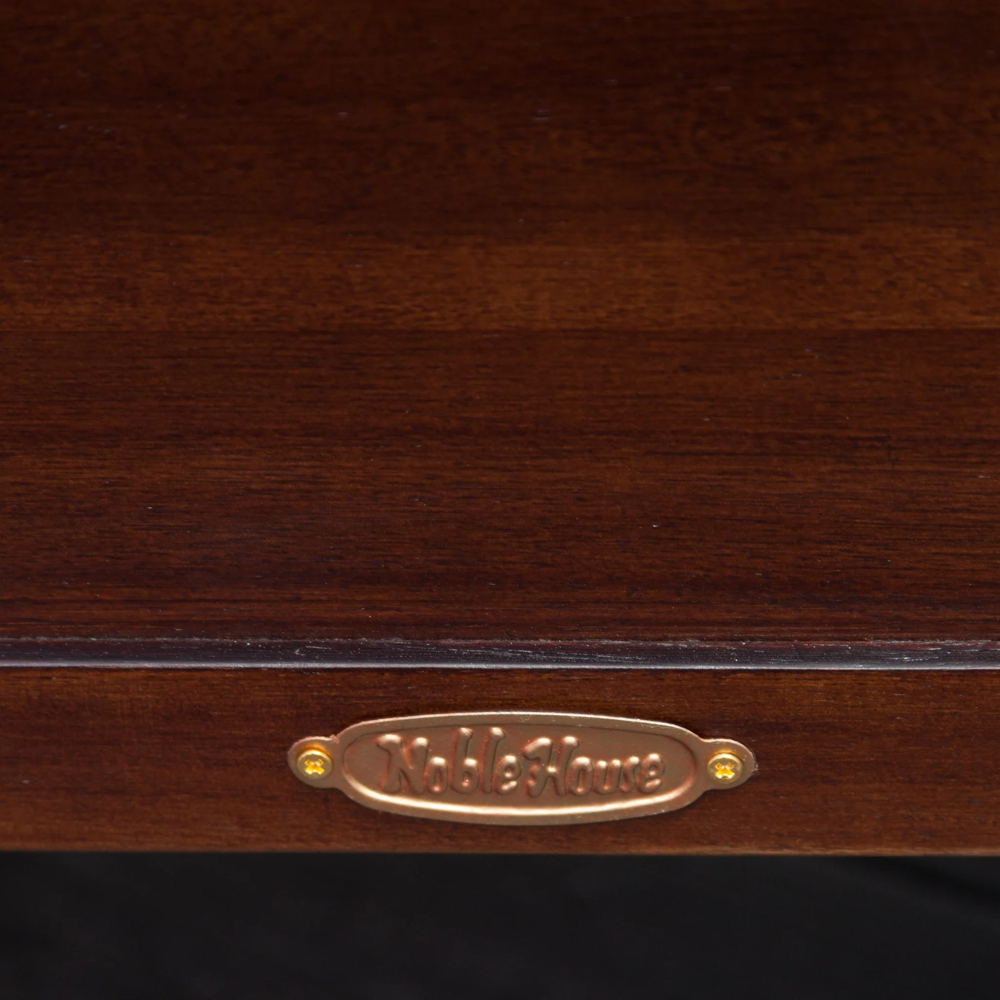 Noah Brown Mahogany Acacia Wood Accent Table w/ Bottom Drawer - furnishings