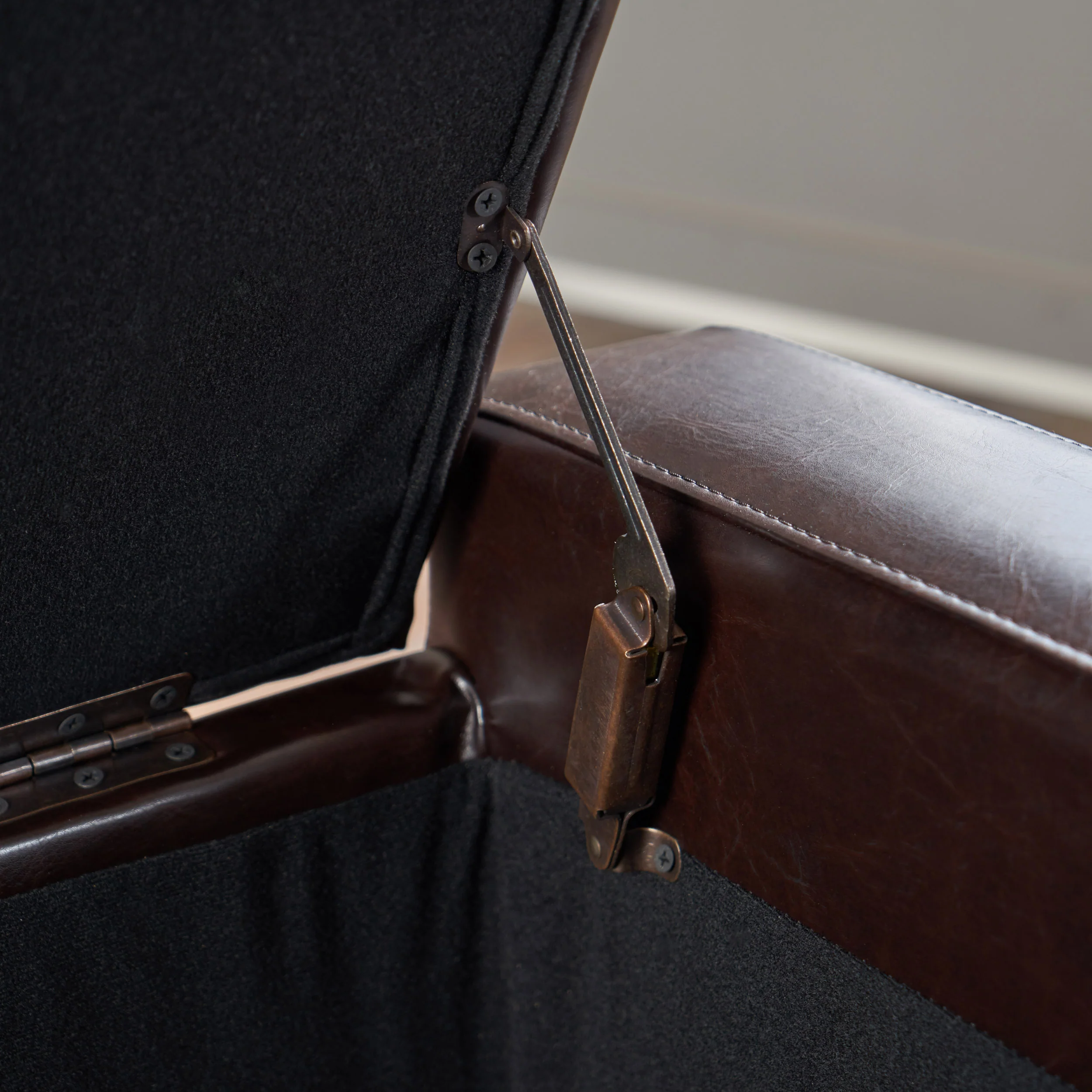 Rothwell Contemporary Tufted Bonded Leather Storage Ottoman Bench - furnishings