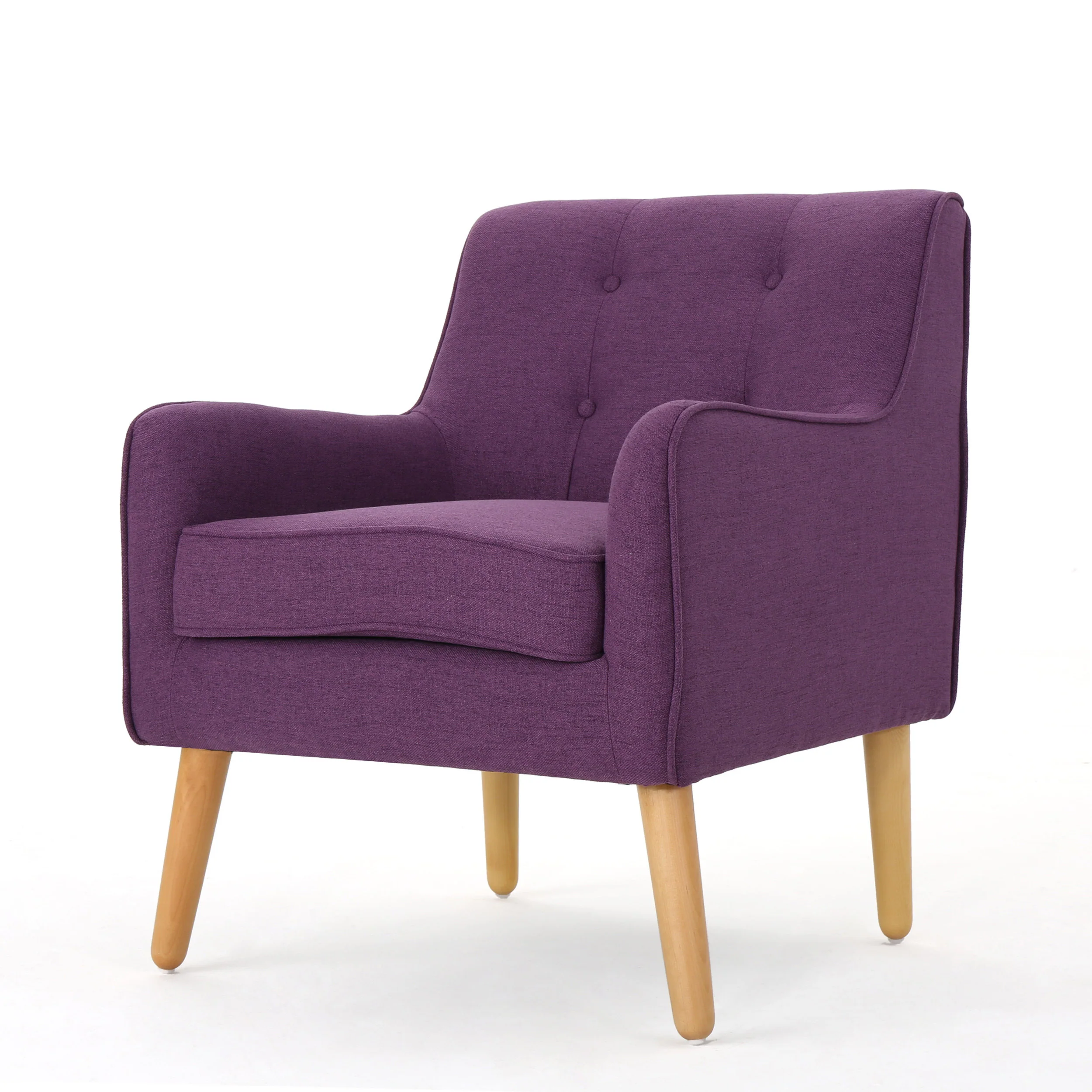 Fontinella Mid Century Tufted Back Fabric Arm Chair - furnishings