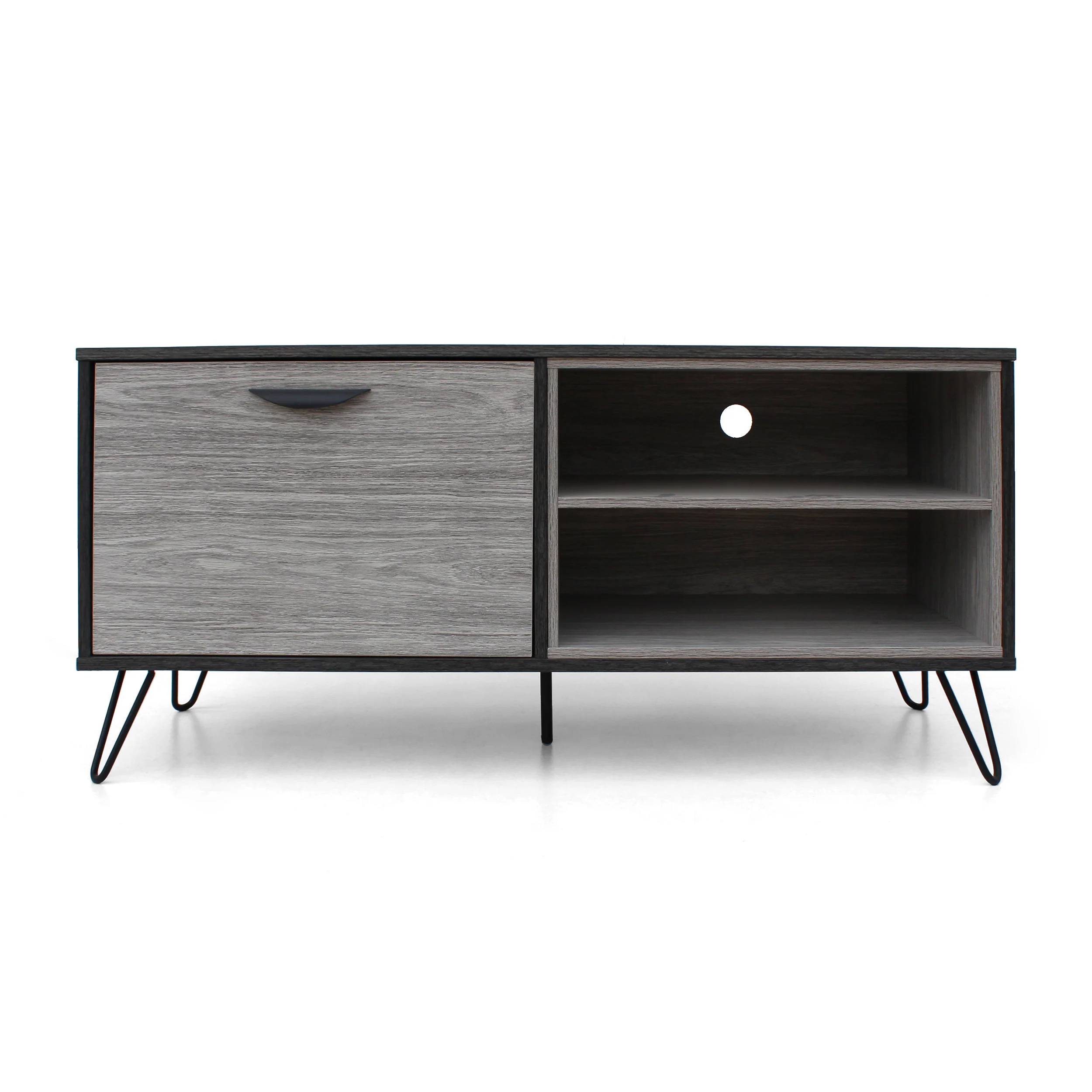 Vivian Mid Century Modern Cabinet & Shelves TV Stand - furnishings
