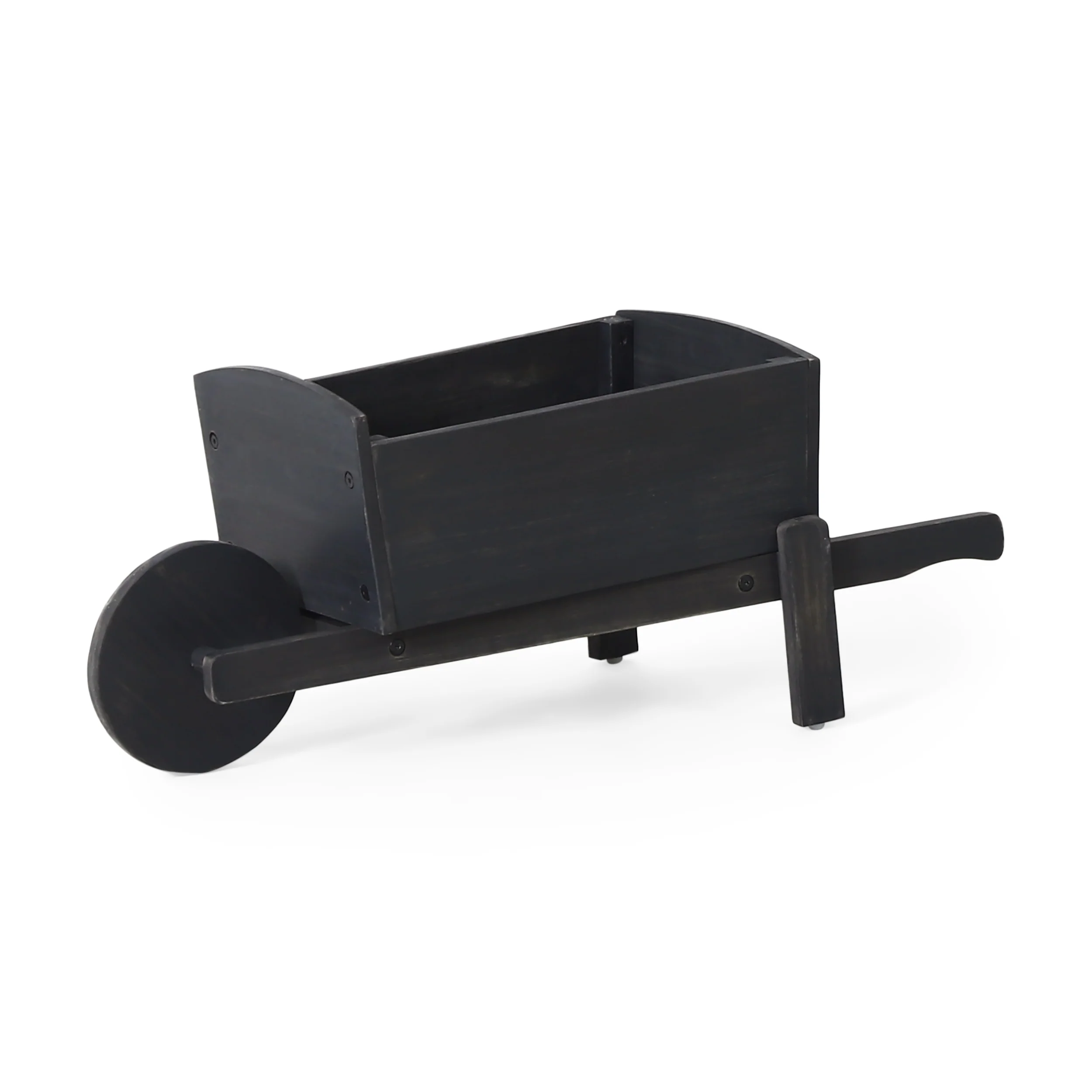 Acworth Outdoor Acacia Wood Wheelbarrow Planter - furnishings