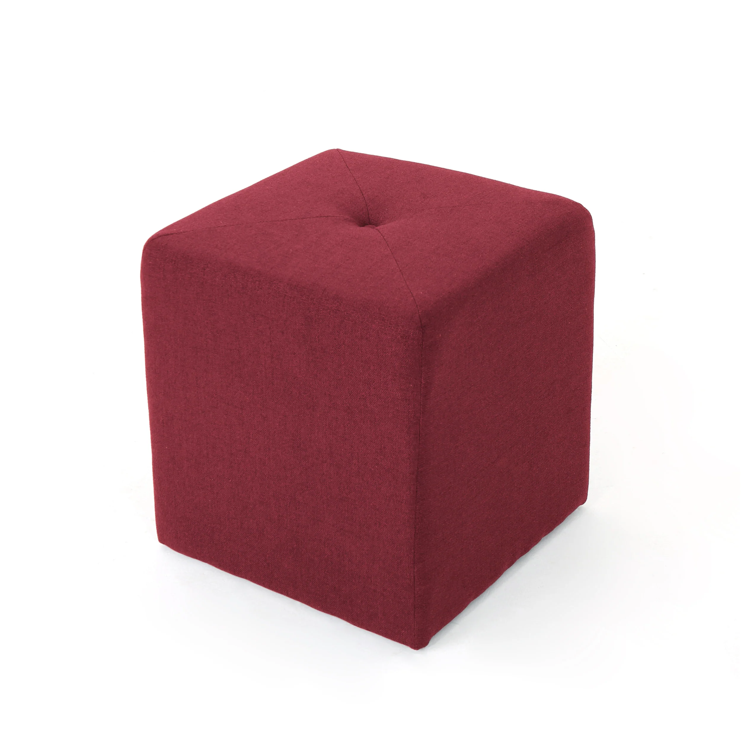 Pantini Modern Button Tufted Club Fabric Upholstered Ottoman - furnishings