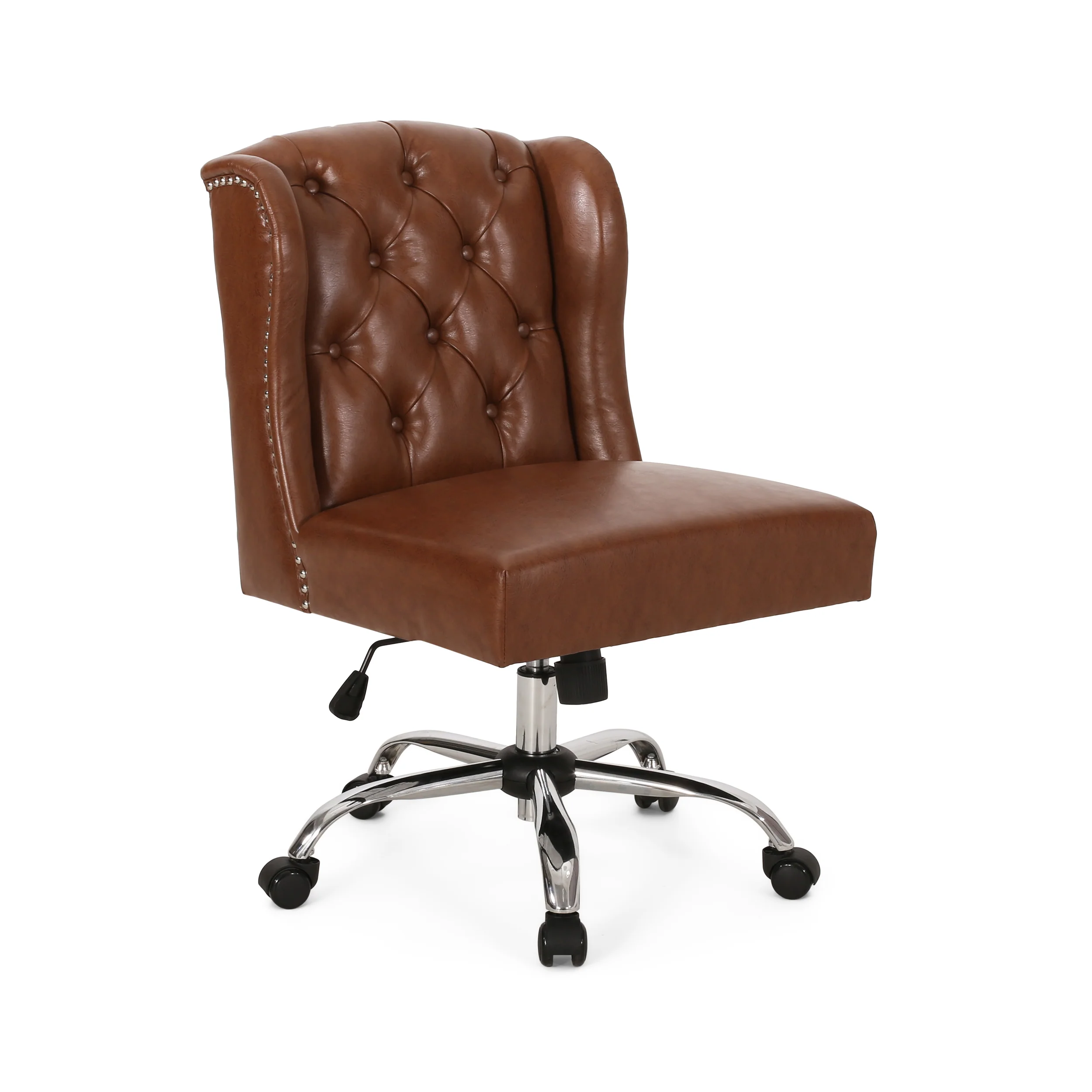 Amar Contemporary Wingback Tufted Swivel Office Chair - furnishings