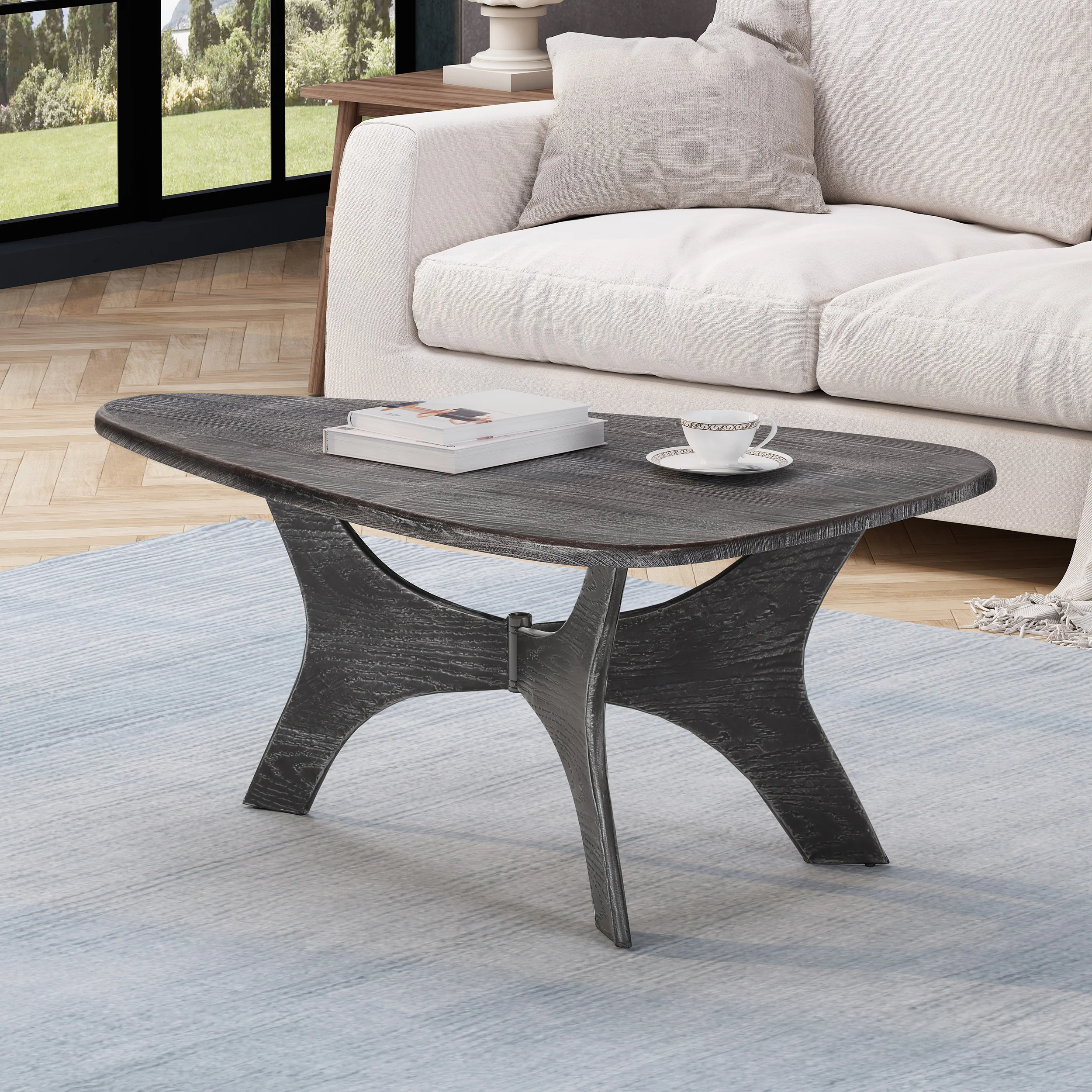 Zaylen Modern Industrial Guitar Pick Coffee Table - furnishings
