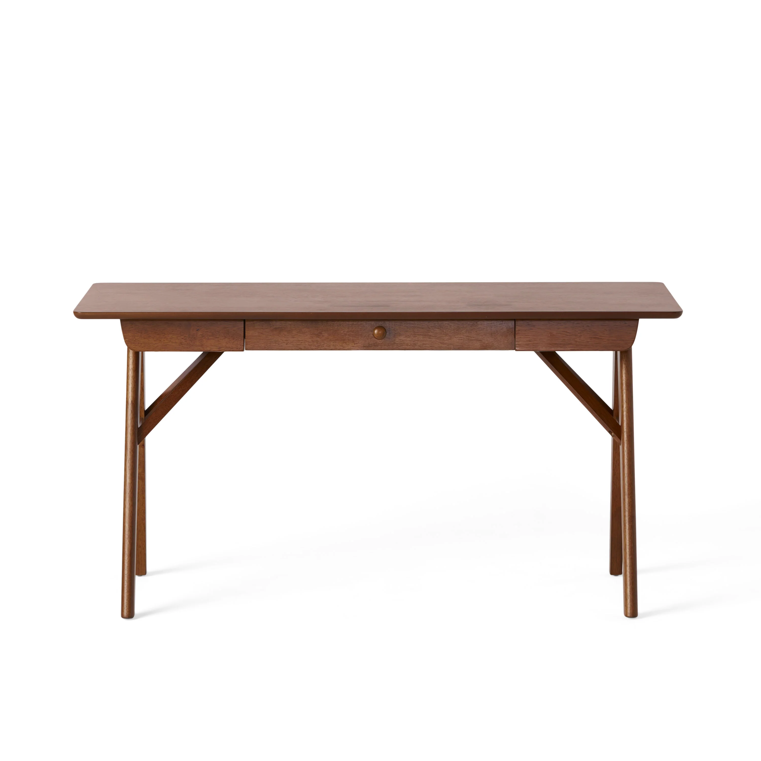Raever Mid Century Wood Desk, Walnut - furnishings