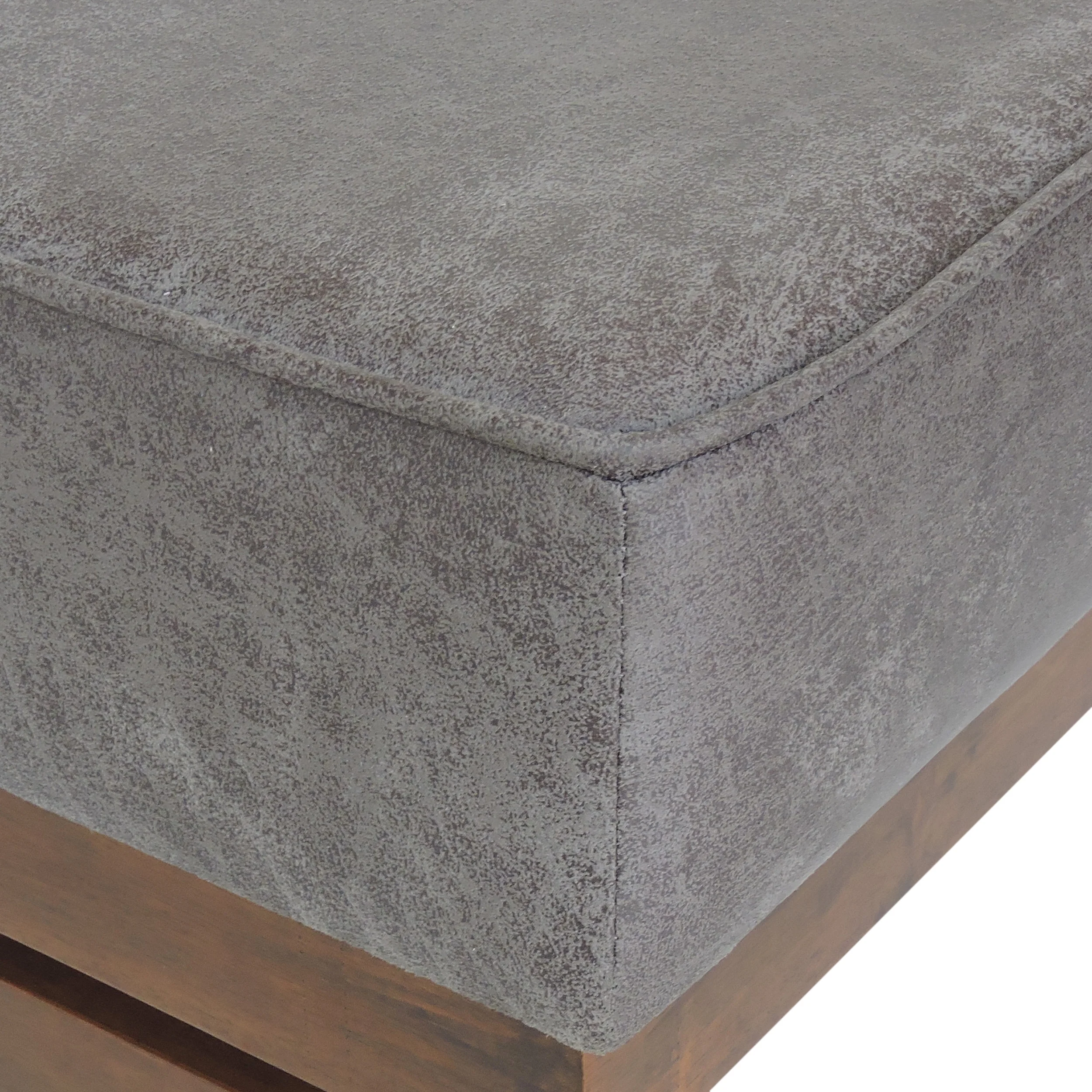 Temzyl Modern Microfiber Cocktail Ottoman with Wood Frame - furnishings
