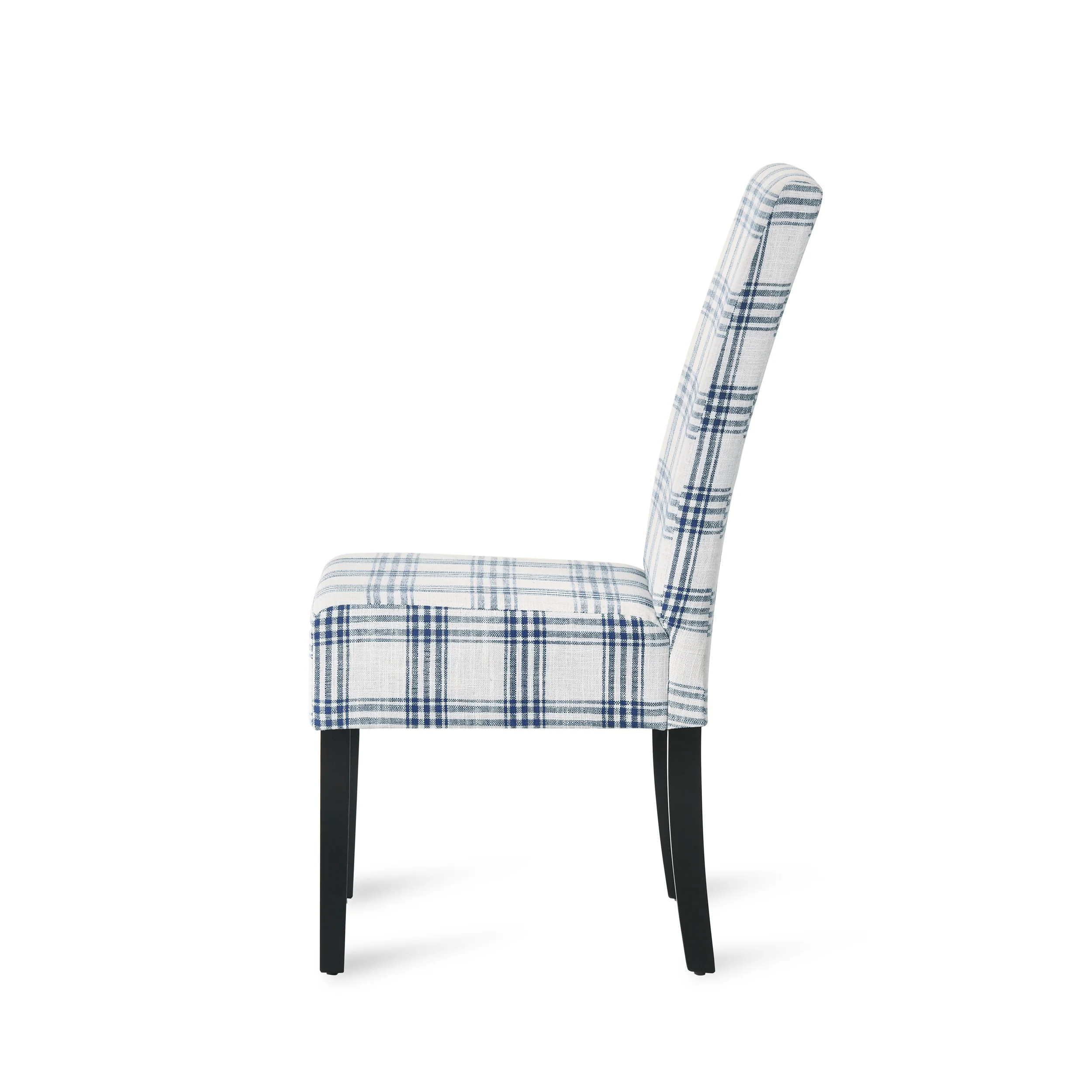 Percival Contemporary Upholstered Plaid Dining Chairs, Set of 2 - furnishings